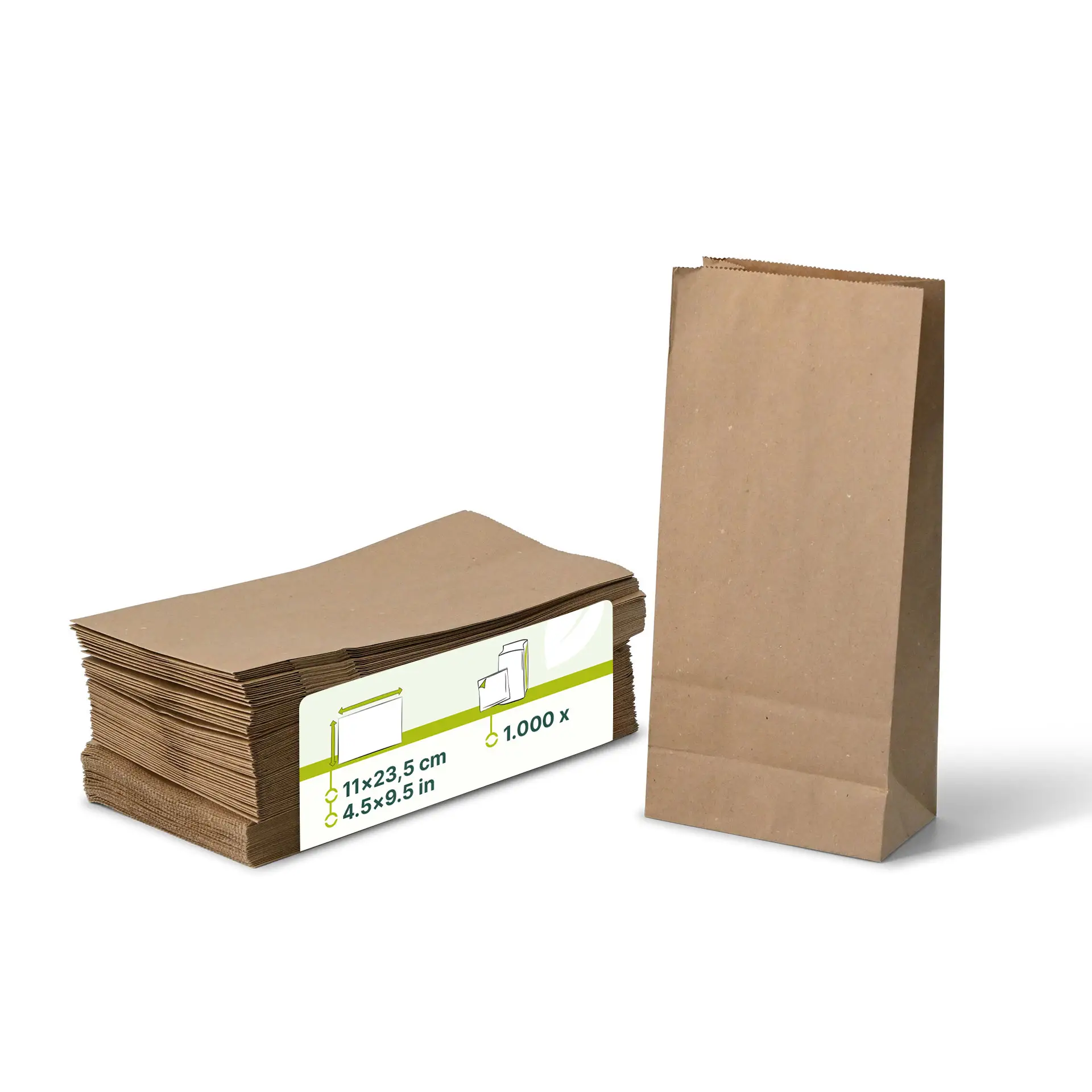 Sac SOS kraft brun M, 11 x 6 x 23,5 cm dre03922-blockbeutel-m-11-x-6-x-235-cm-braun-kraftpapier