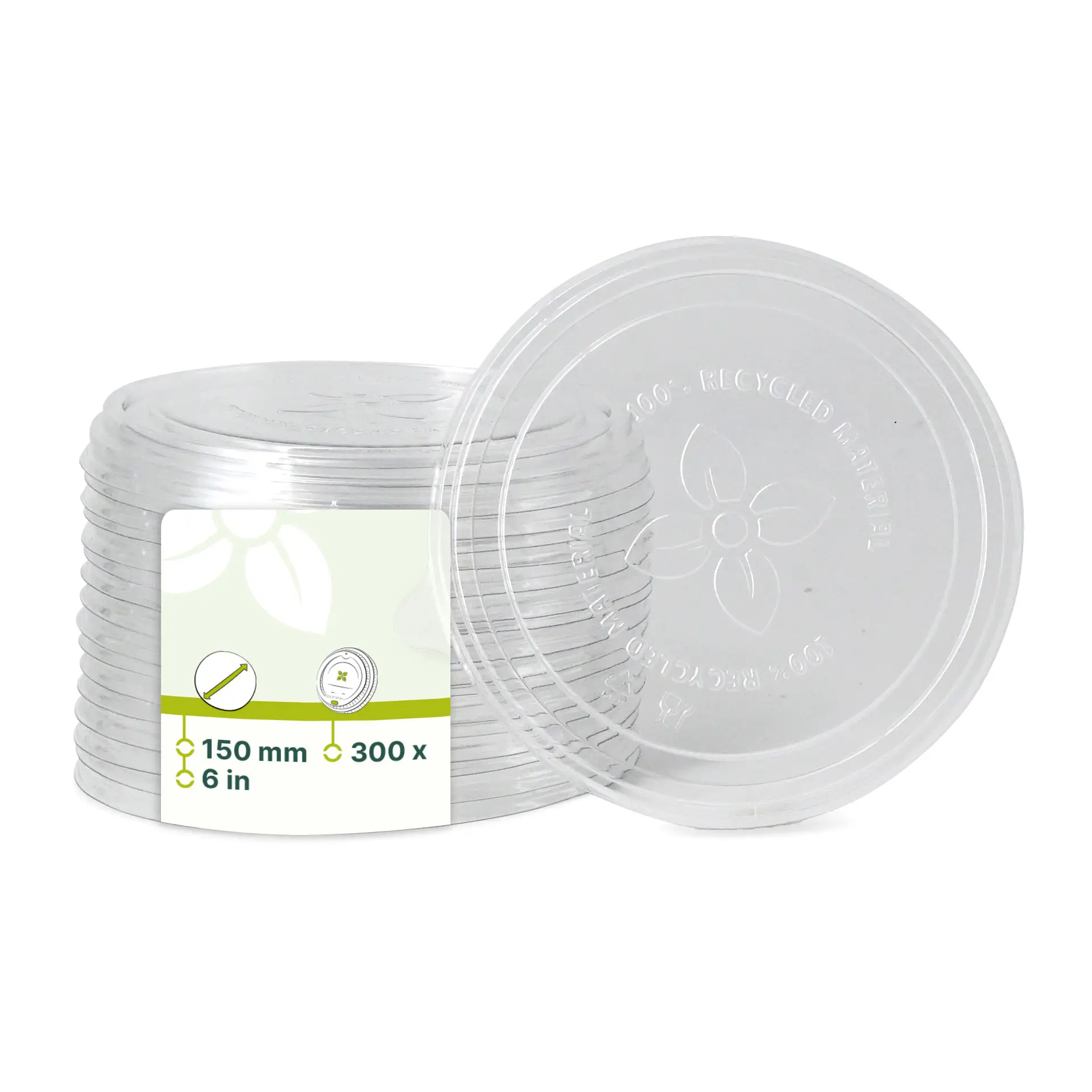Couvercle transparent en rPET, Ø 150 mm Couvercle transparent en rPET, Ø 150 mm