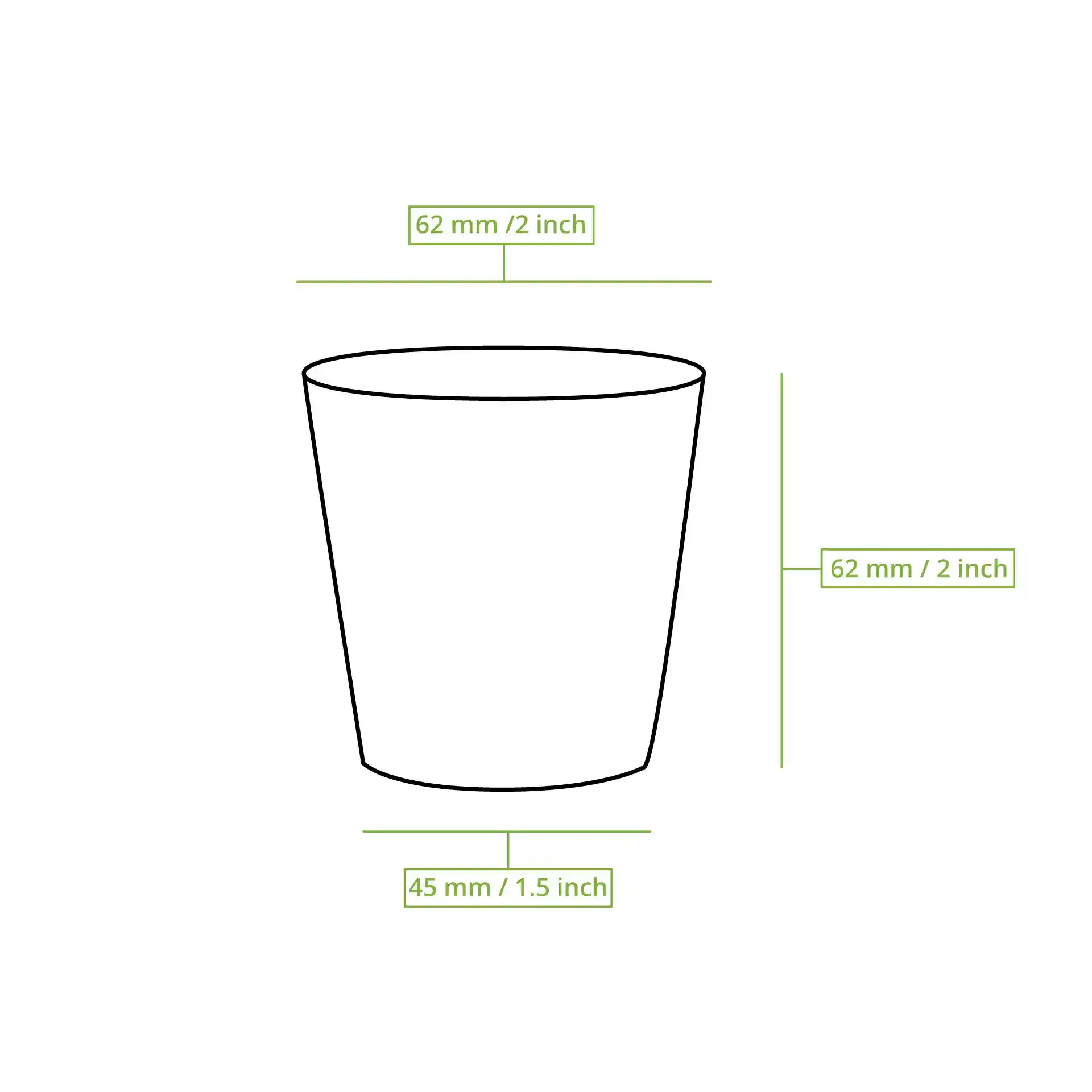 Pappbecher 100 ml / 4 oz, Ø 62 mm, "EcoUp©"- Icons, einwandig, weiss, PLA-beschichtet