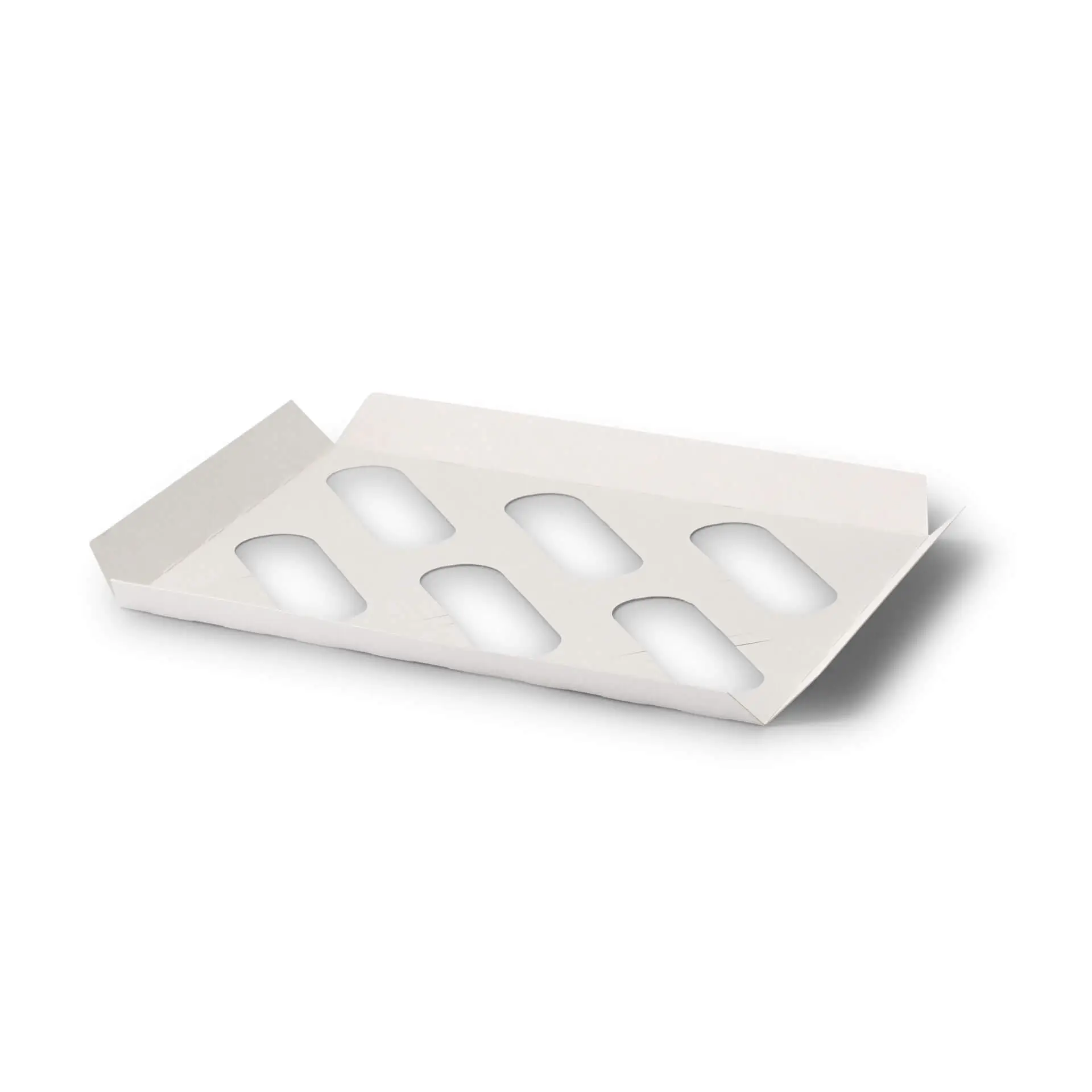 Inserts en carton pour boîtes à cupcakes 6 unités, blanc Inserts en carton pour boîtes à cupcakes 6 unités, blanc