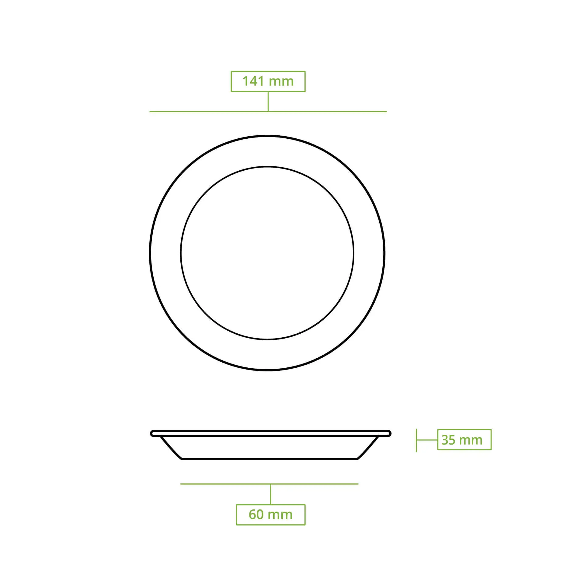 Assiette en feuille de palmier "Palmware®" Ø 14 cm, profonde, ronde, avec bord Assiette en feuille de palmier "Palmware®" Ø 14 cm, profonde, ronde, avec bord