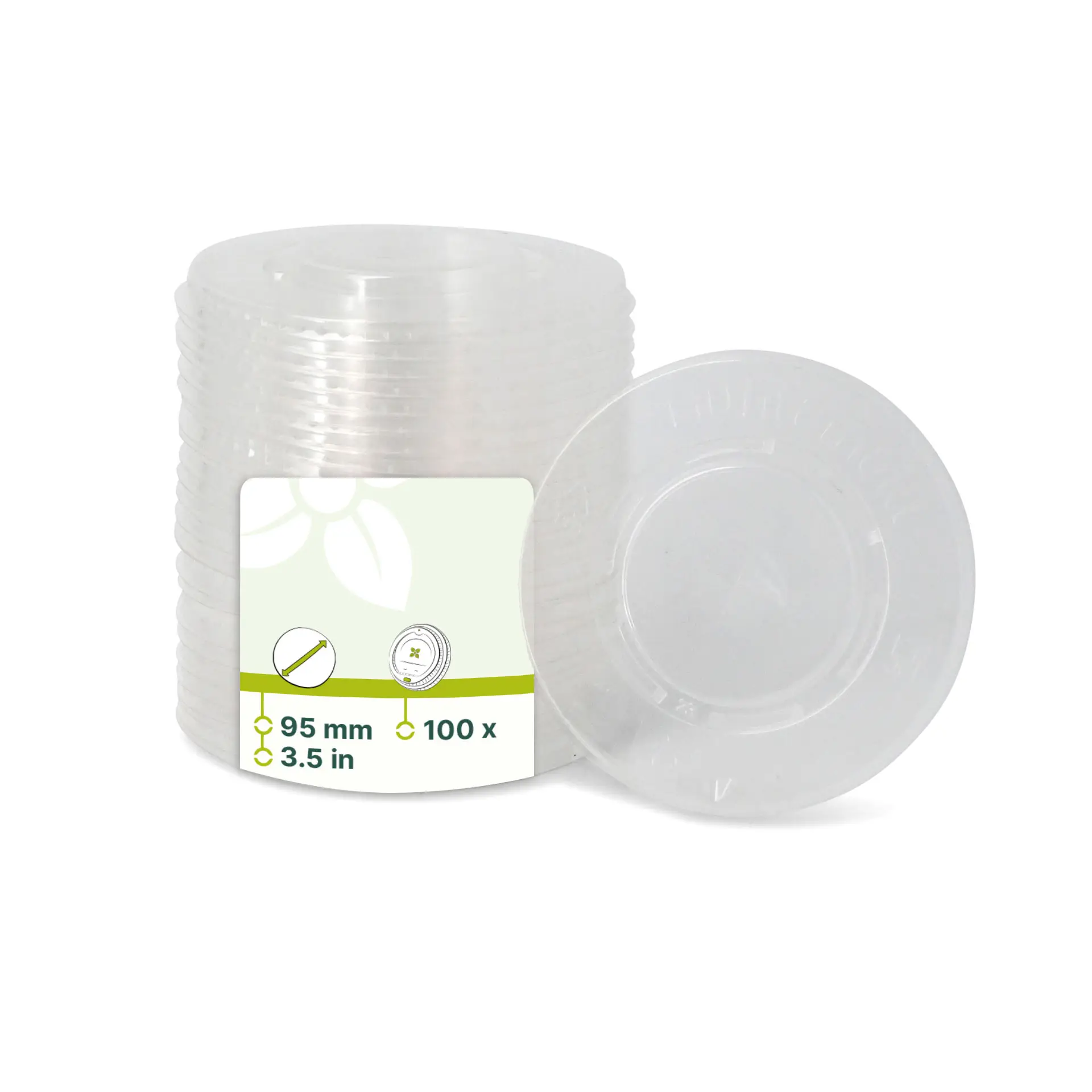 rPET-Flachdeckel Ø 95 mm, Halmkreuz rPET-Flachdeckel Ø 95 mm, Halmkreuz