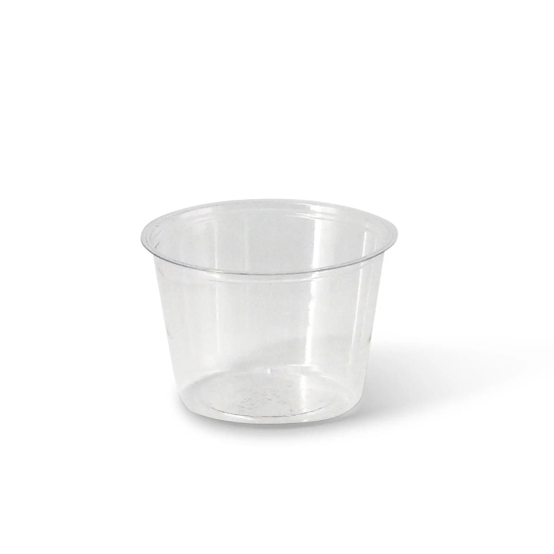 Pot à portions en PLA 100 ml, Ø 70 mm dfc02480-portionsbecher-aus-pla-100-ml-70-mm-klar-rund-1