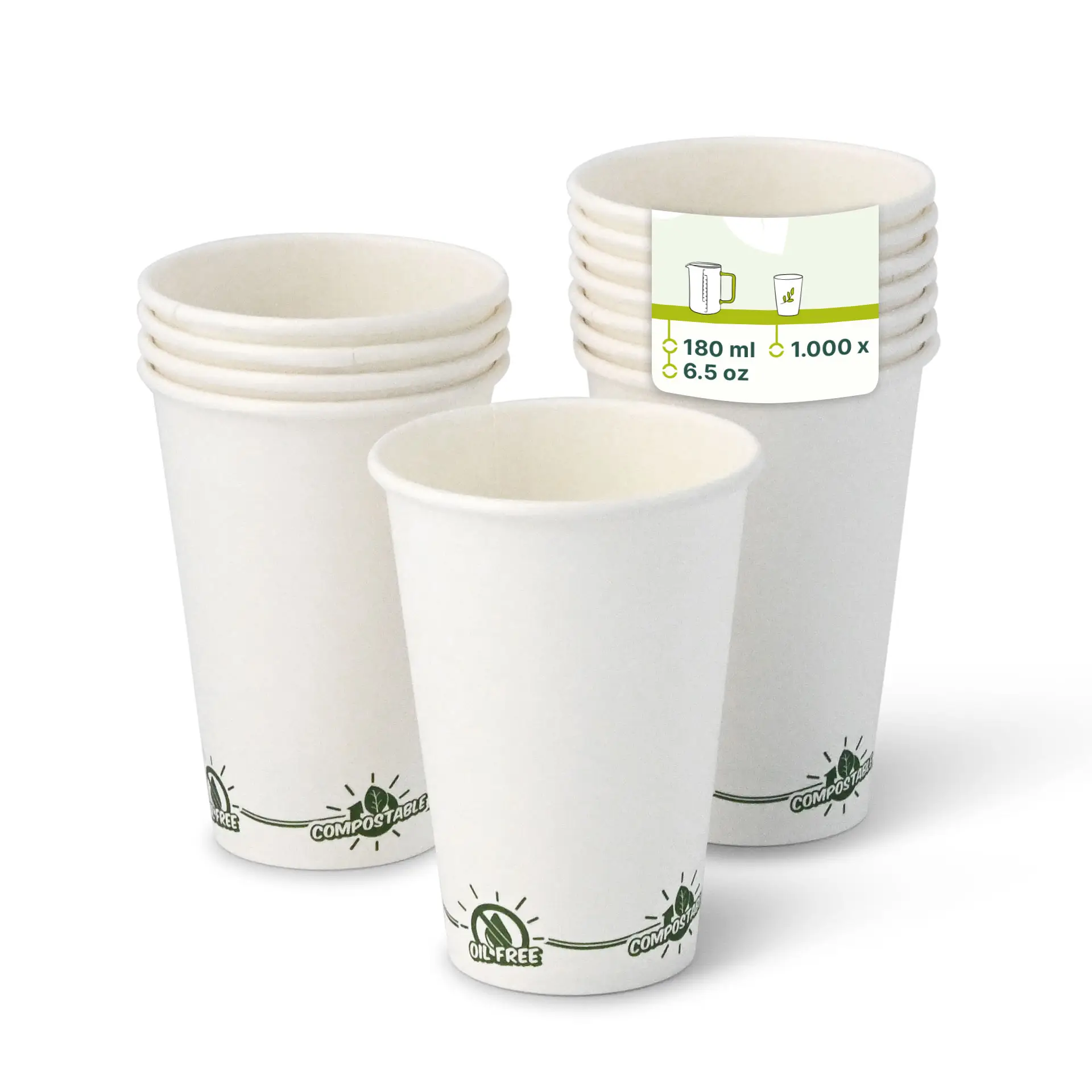 Automaten Becher aus Pappe "EcoUp©", 180 ml / 7,5 oz