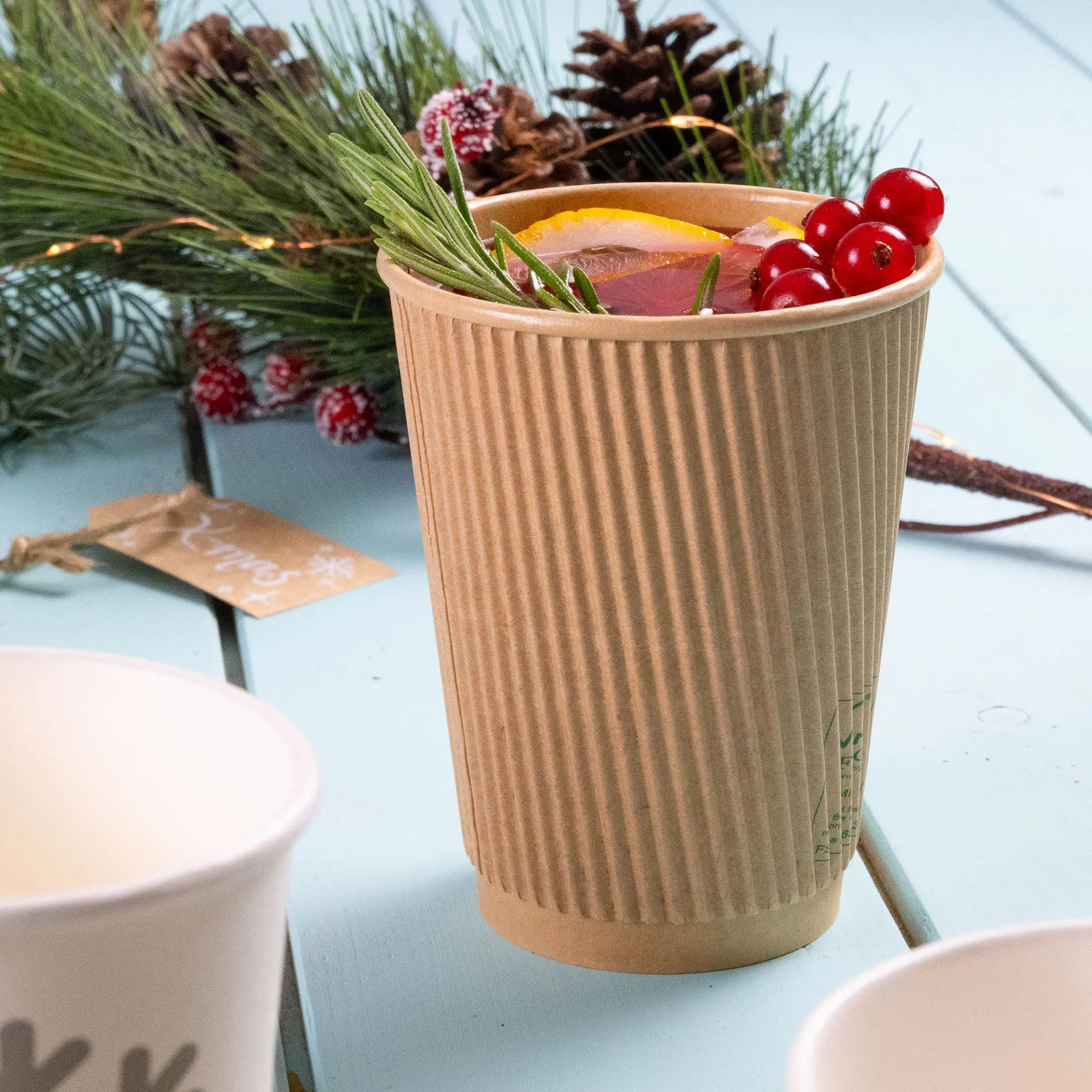 Riffelbecher / Kaffee to go Becher 300 ml / 12 oz, Ø 90 mm, braun dhd048531-riffelbecher-kaffee-to-go-becher-300-ml-12-oz-90-mm-braun-6