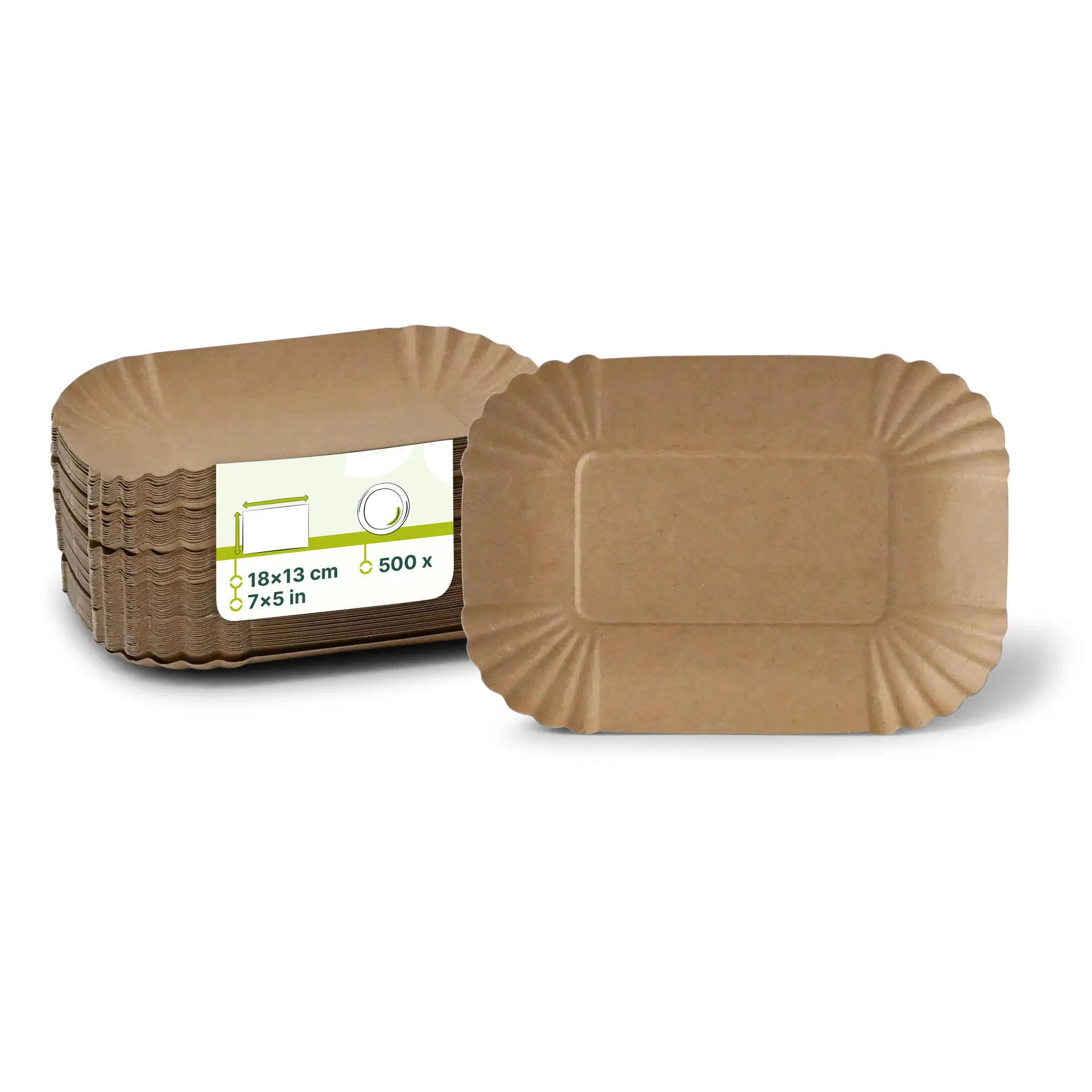 Pappschalen 19,5 x 14,5 x 3 cm, braun, rechteckig Pappschalen 19,5 x 14,5 x 3 cm, braun, rechteckig
