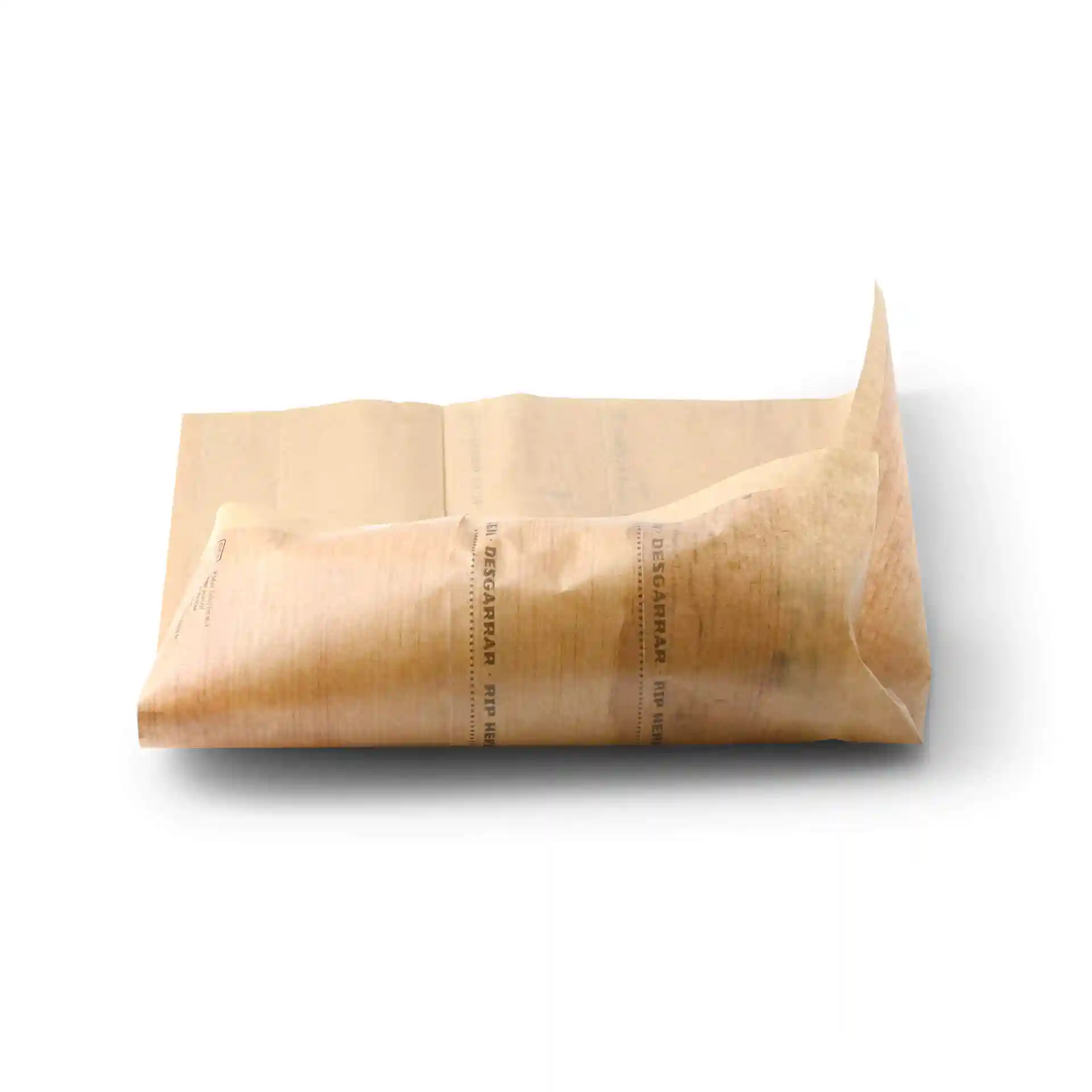 Sacs wrap personnalisés, 19,5 x 30 cm, brun, fermeture adhésive