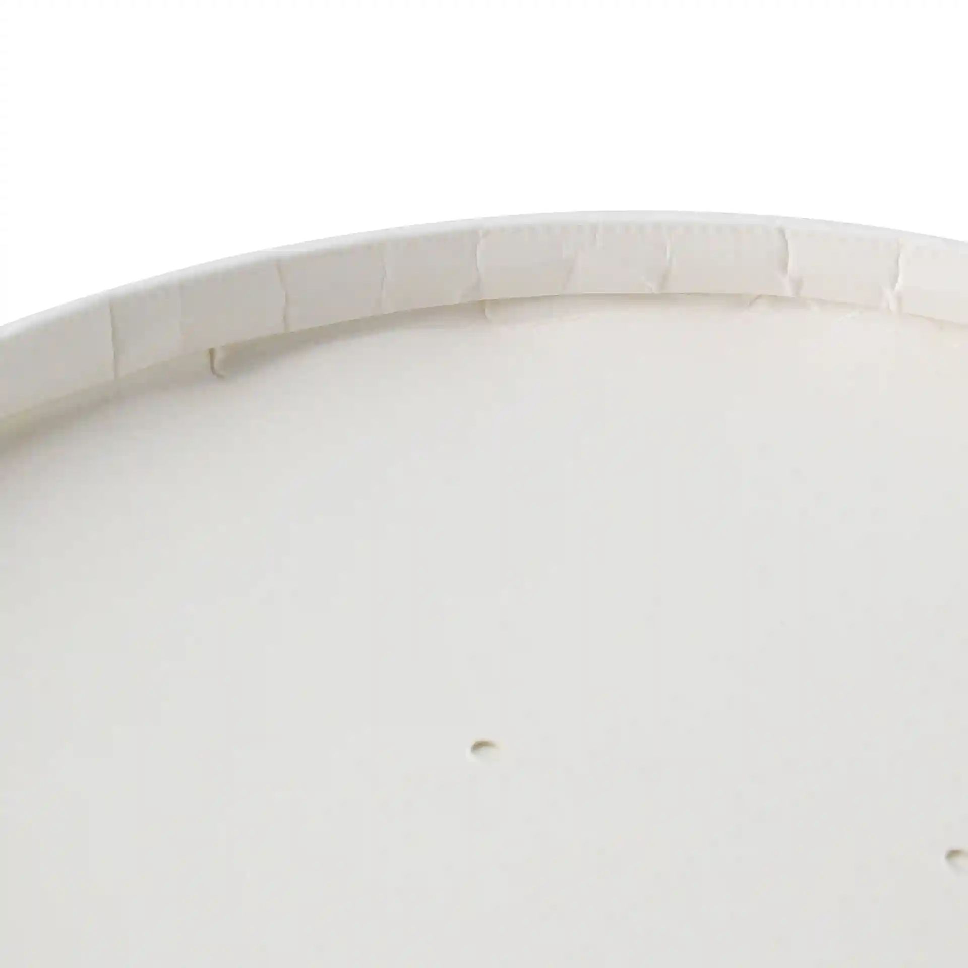 Couvercle en carton avec membrane (revêtu de PE) Ø 185 mm, blanc, rond (pour bol en carton kraft)