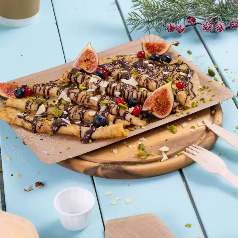 Crepes auf dem Weihnachtsmarkt