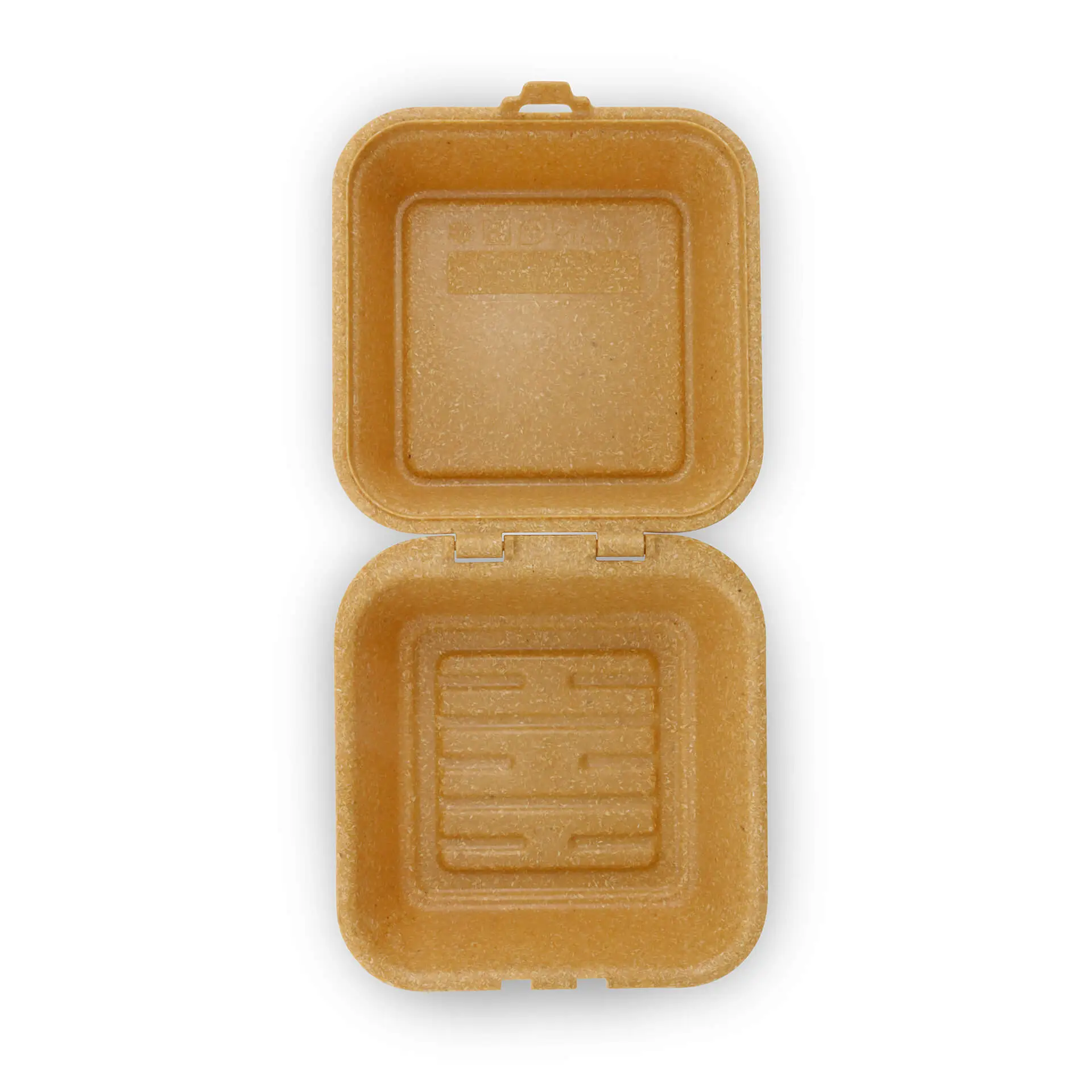 Mehrweg Burgerboxen "merways Box" 16 x 15 x 8,5 cm, Karamell / braun Mehrweg Burgerboxen "merways Box" 16 x 15 x 8,5 cm, Karamell / braun