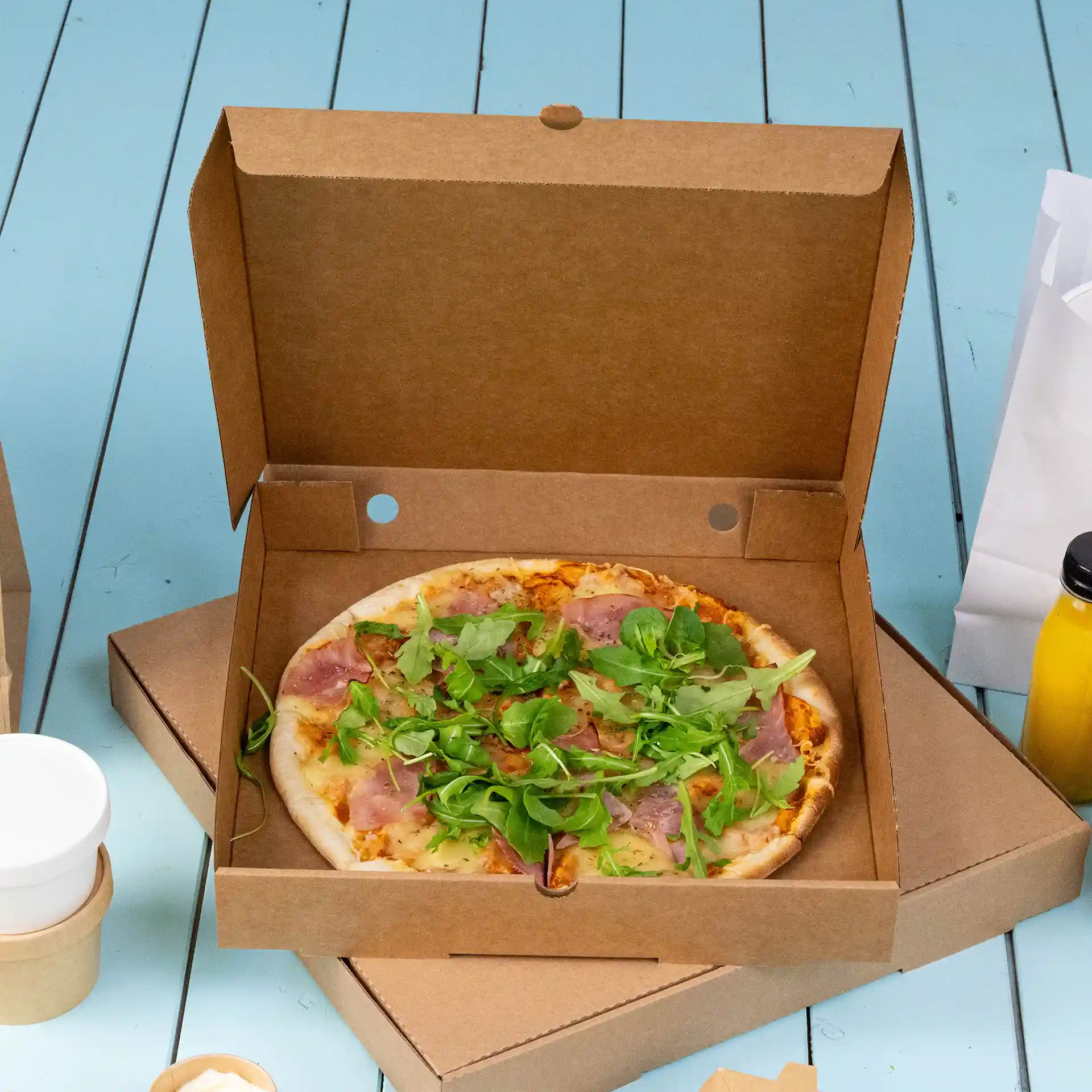 Pizzakartons Ø 26 cm, braun