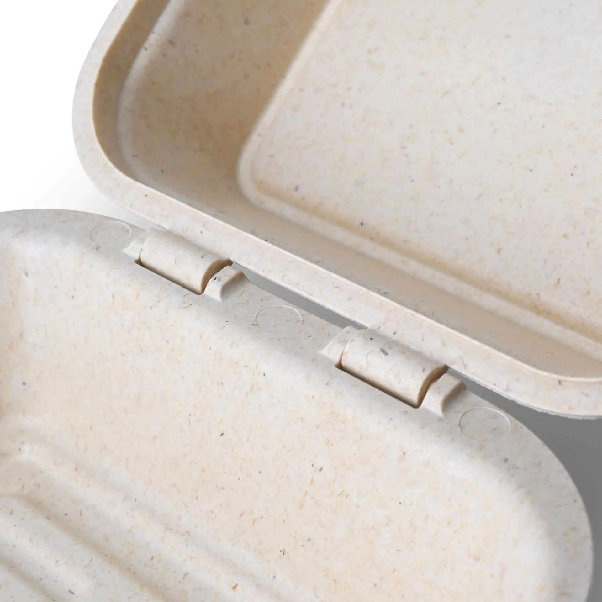 Mehrweg Burgerboxen "merways Box" 16 x 15 x 8,5 cm, Cashew / creme-weiss Mehrweg Burgerboxen "merways Box" 16 x 15 x 8,5 cm, Cashew / creme-weiss