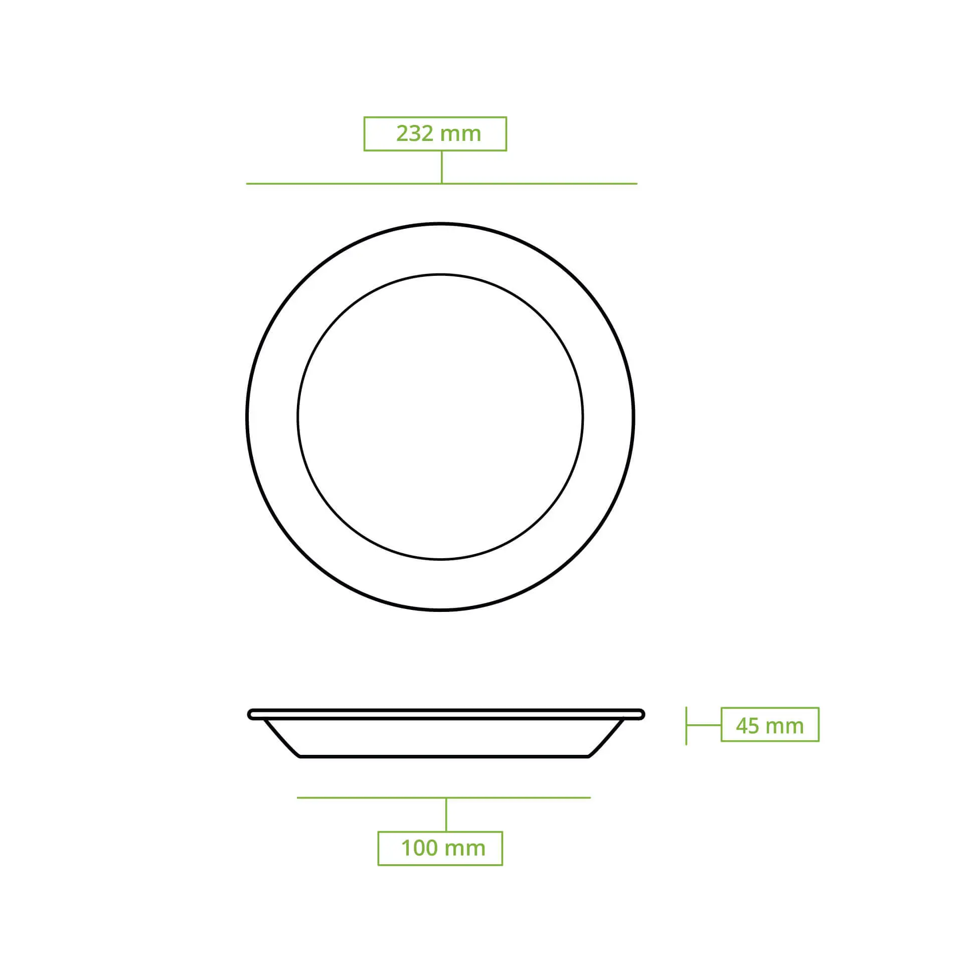 Assiette en feuille de palmier "Palmware®" Ø 23 cm, profonde, ronde, avec bord Assiette en feuille de palmier "Palmware®" Ø 23 cm, profonde, ronde, avec bord