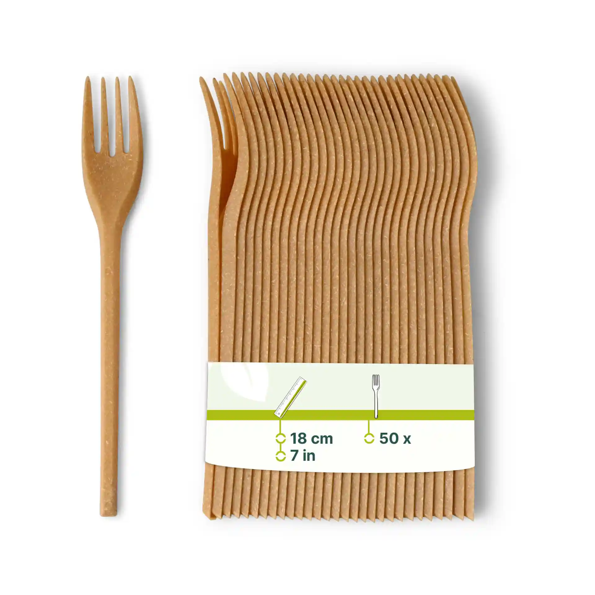 Mehrweg-Gabeln 18 cm, braun