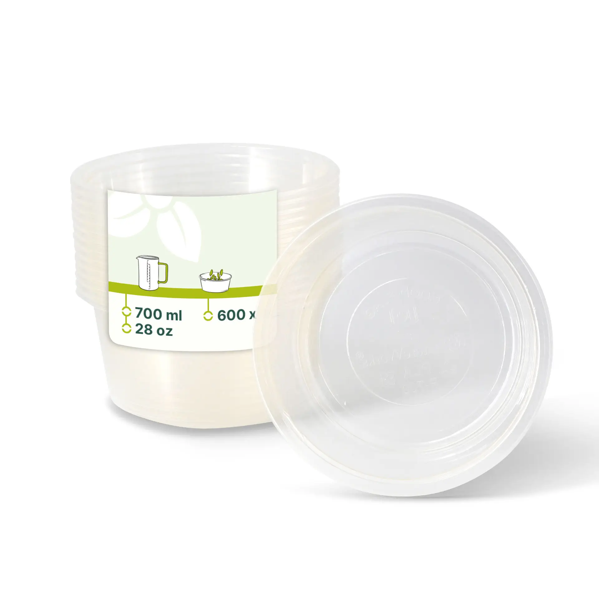 PLA-Deli-Becher 700 ml, Ø 143 mm, rund PLA-Deli-Becher 700 ml, Ø 143 mm, rund