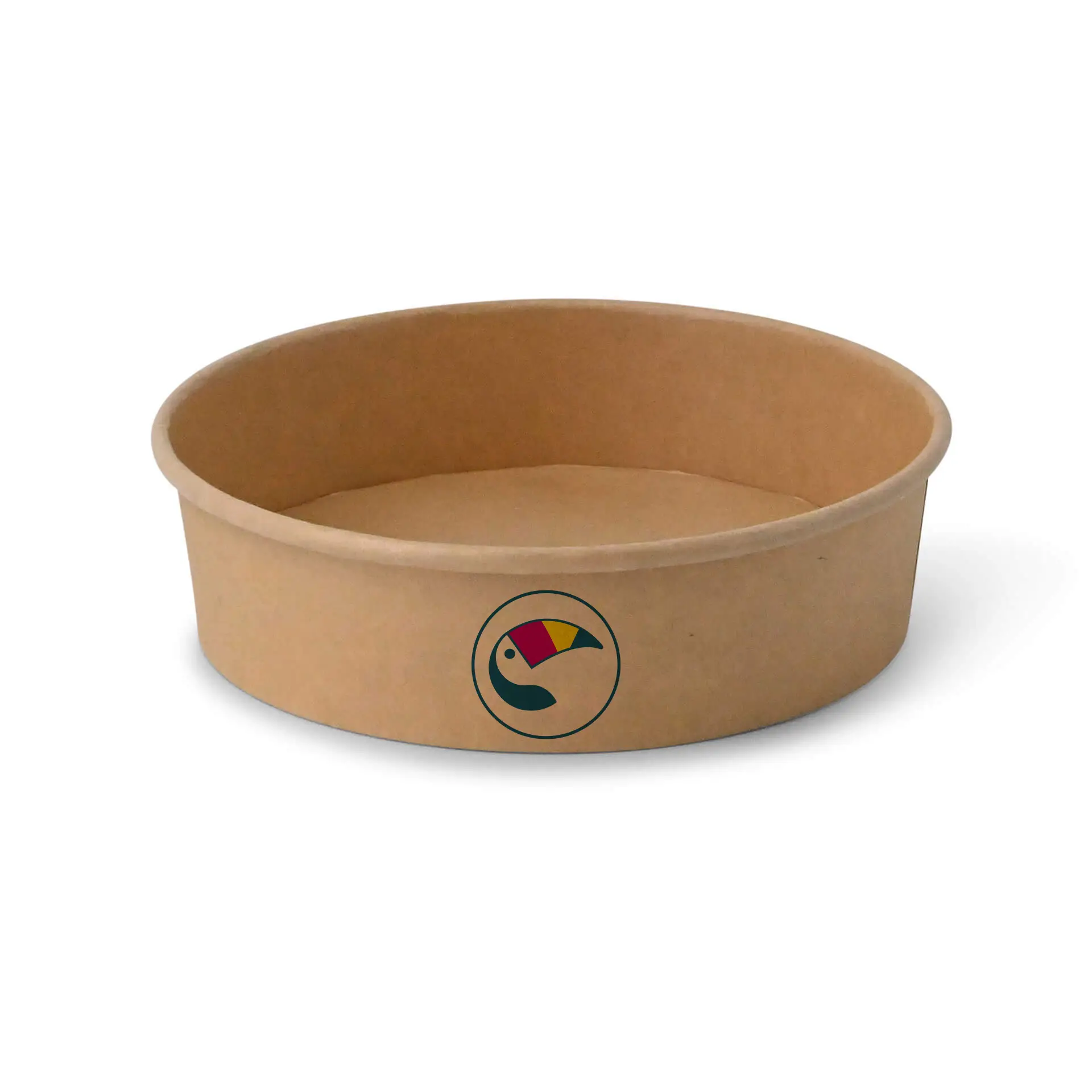 Bols à salade personnalisés / Bowls personnalisés, 700 ml, Ø 185 mm, brun, avec revêtement PE