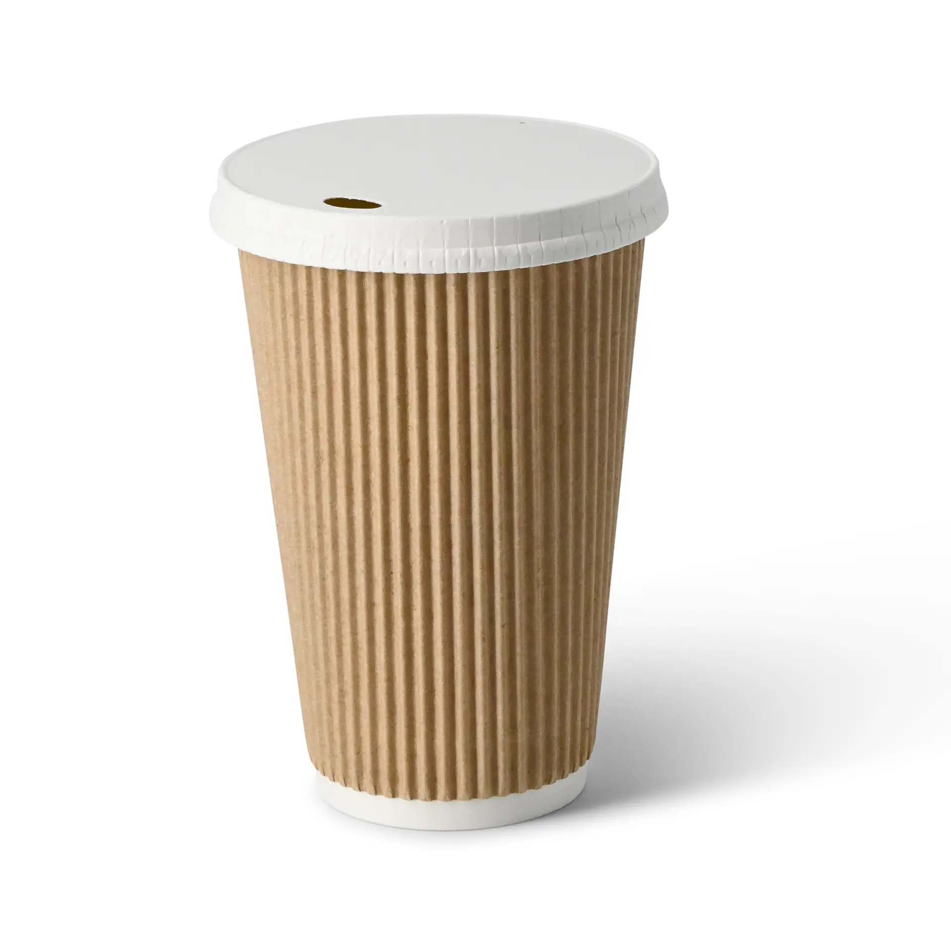 Gobelet en carton ondulé 40 cl / 16 oz, Ø 90 mm, brun dhd049621-riffelbecher-coffee-to-go-becher-400-ml-16-oz-90-mm-braun-innen-weiss-5