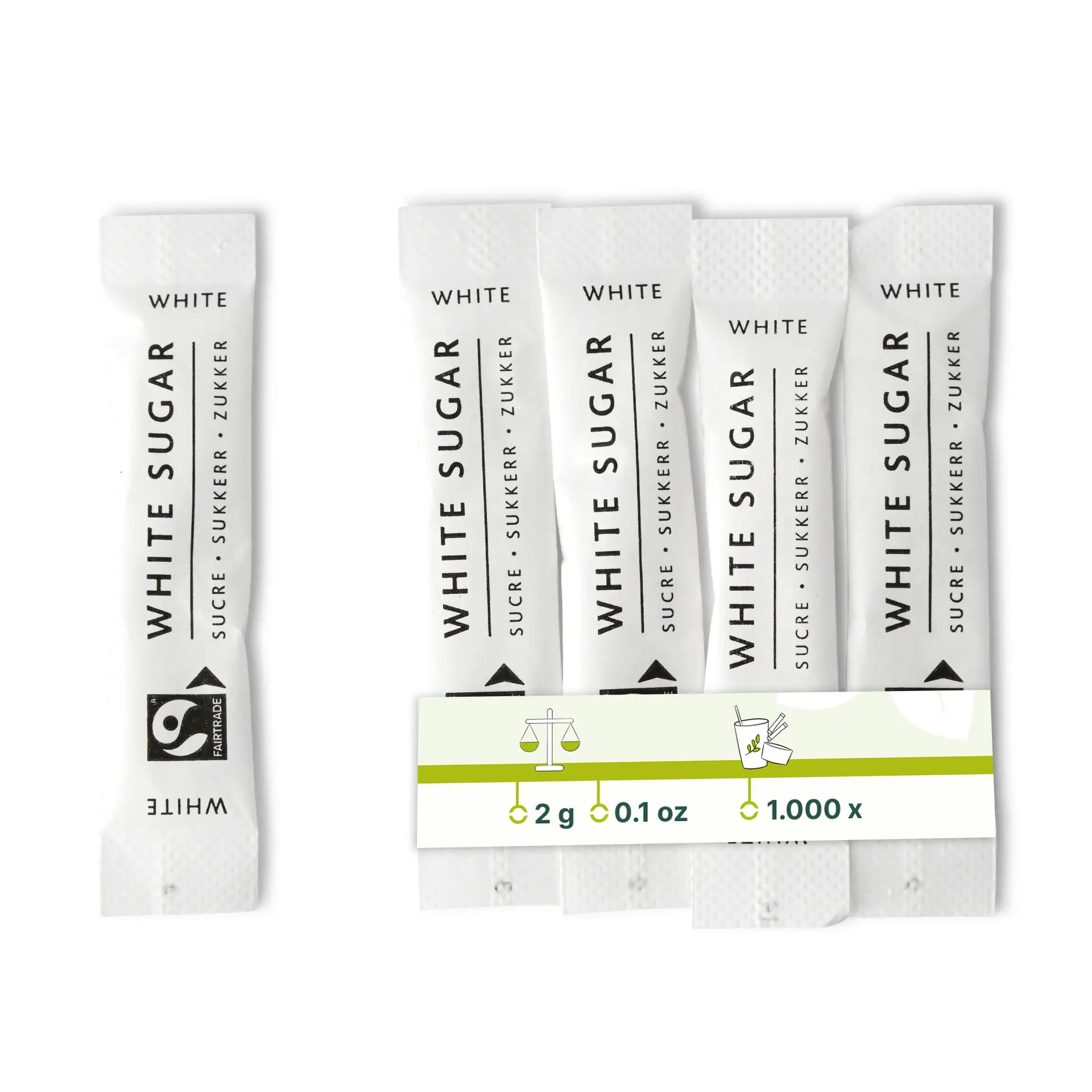 Fair Trade Zuckersticks, weiss