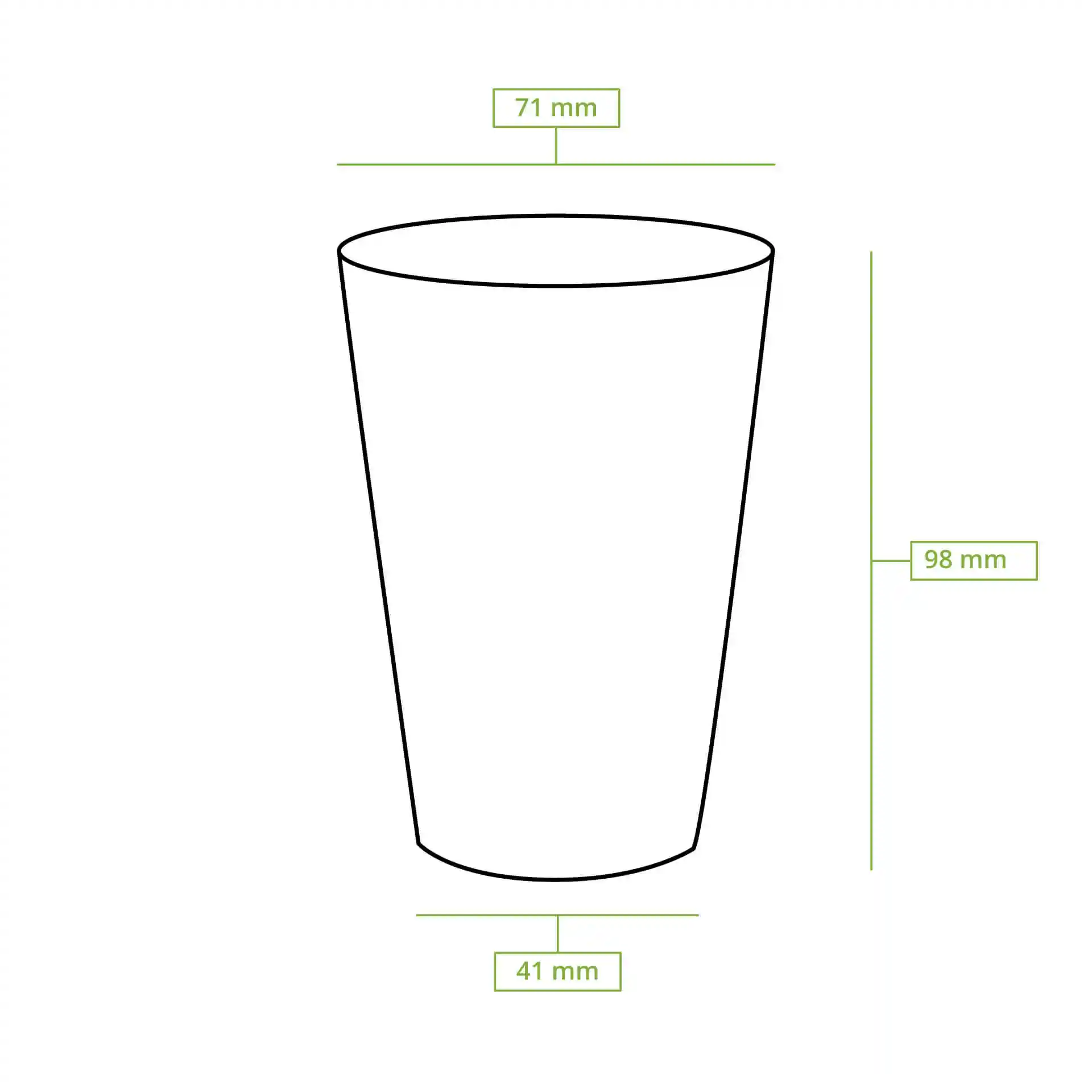 Automaten Becher 180 ml / 7,5 oz, Ø 70 mm, einwandig, braun, PLA-beschichtet