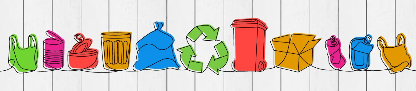 muell-recycling-lineart-illustration