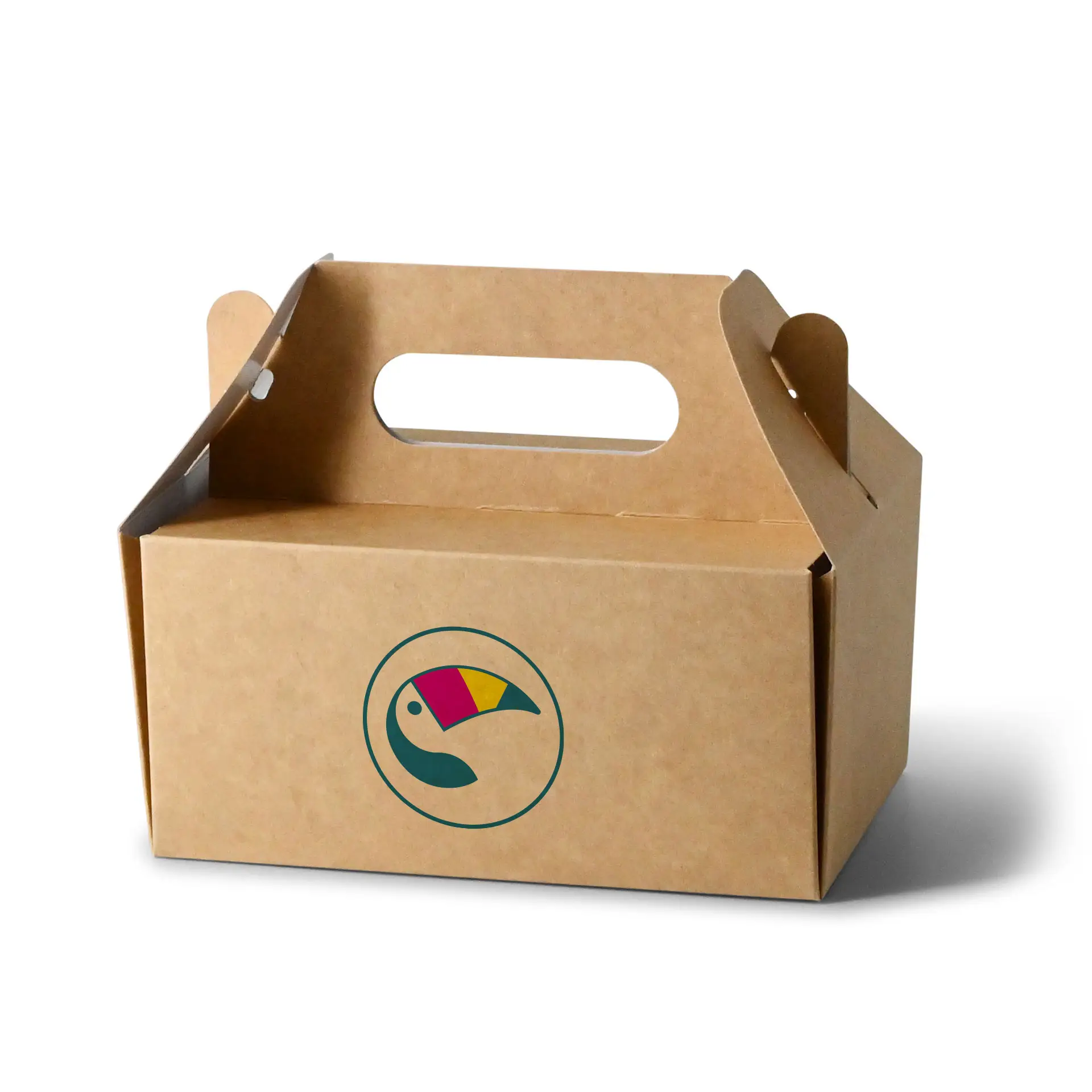 Kuchenboxen bedruckt, 18 x 11 x 9 cm, braun