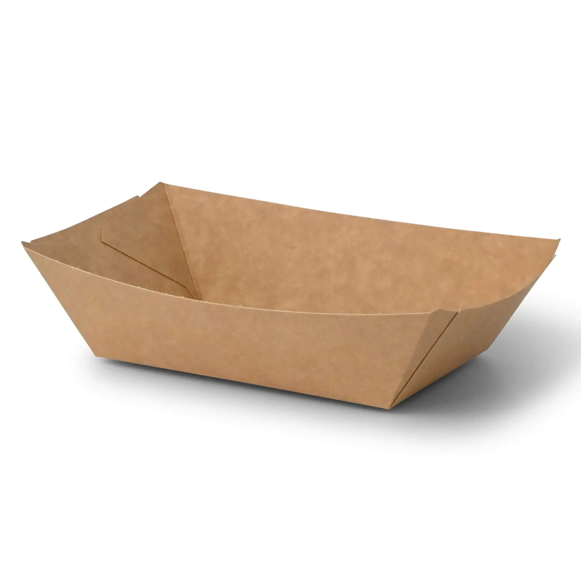 Snackschale aus Karton 500 ml, 20,5 x 14 x 3 cm, braun