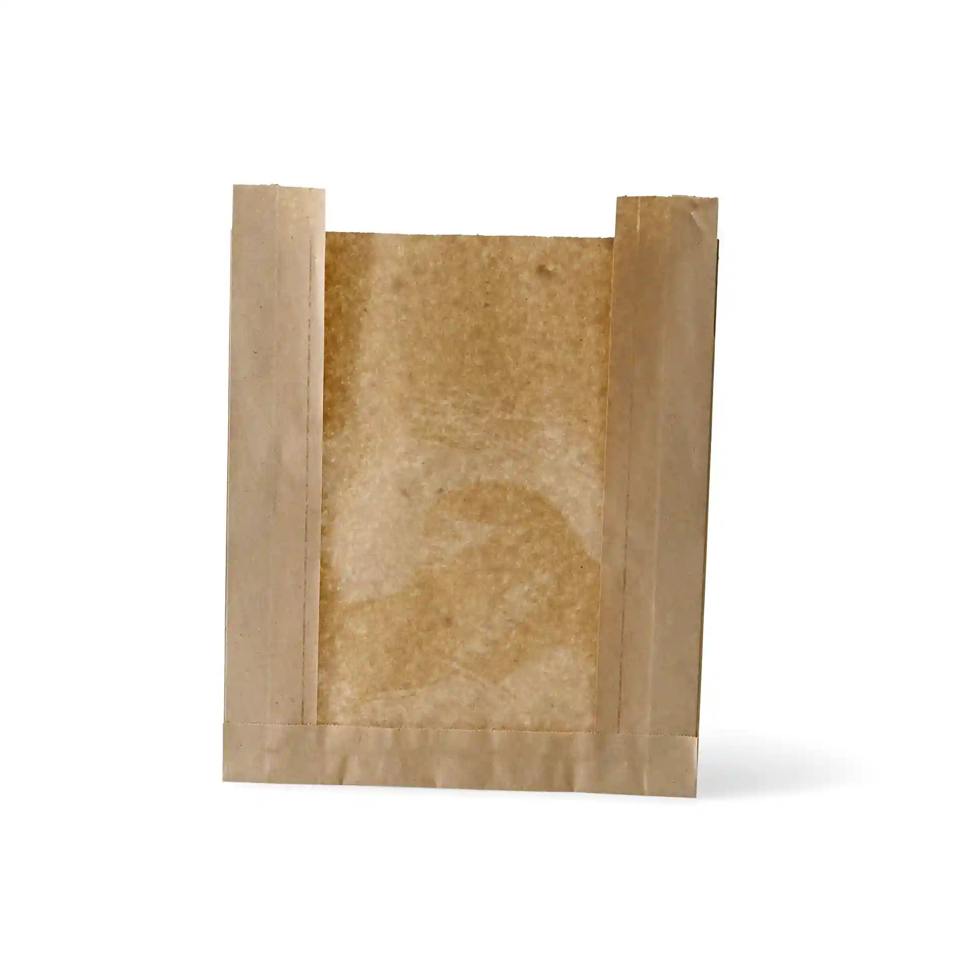 Bäckertüten aus Papier mit Fenster S, 20 x 5 x 25 cm, braun