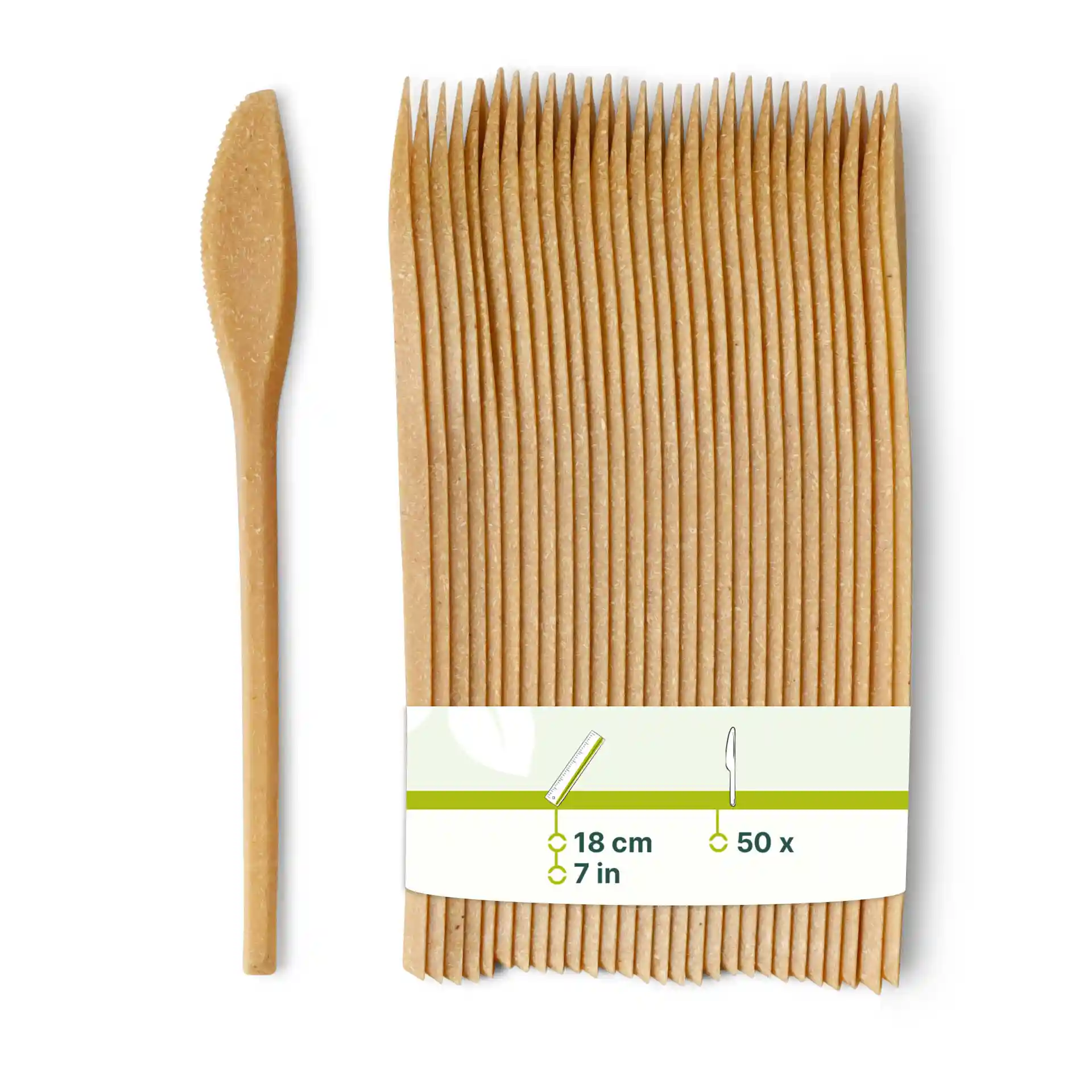 Couteau Réutilisable 18 cm, Caramel / brun