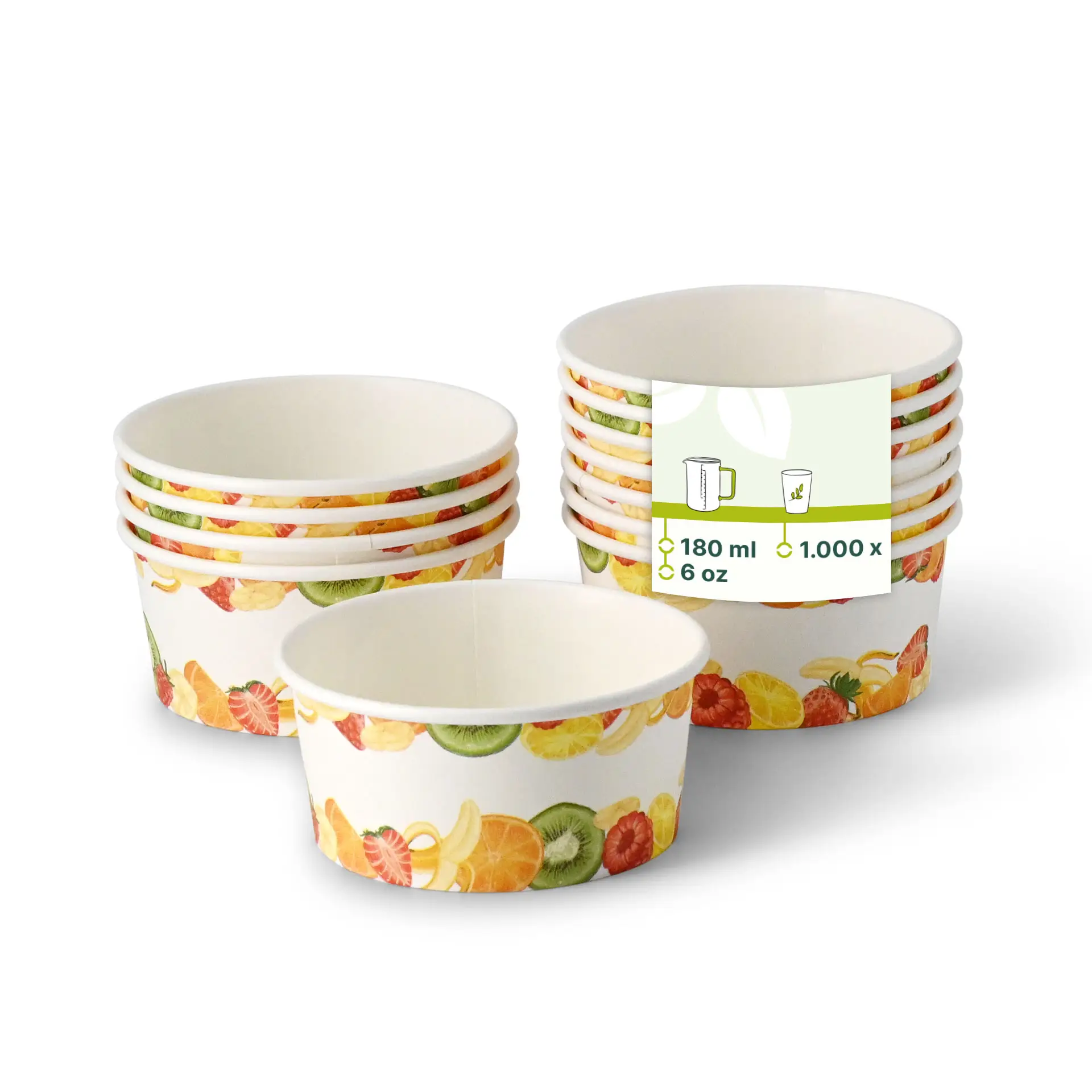 Pot à glace imprimé (revêtu) XS "Fruits" 100 ml, max. 180 ml, Ø 92 mm con30019-01-0-eisbecher-bedruckt-beschichtet-xs-fruechte-100-ml-max-180-ml-92-mm