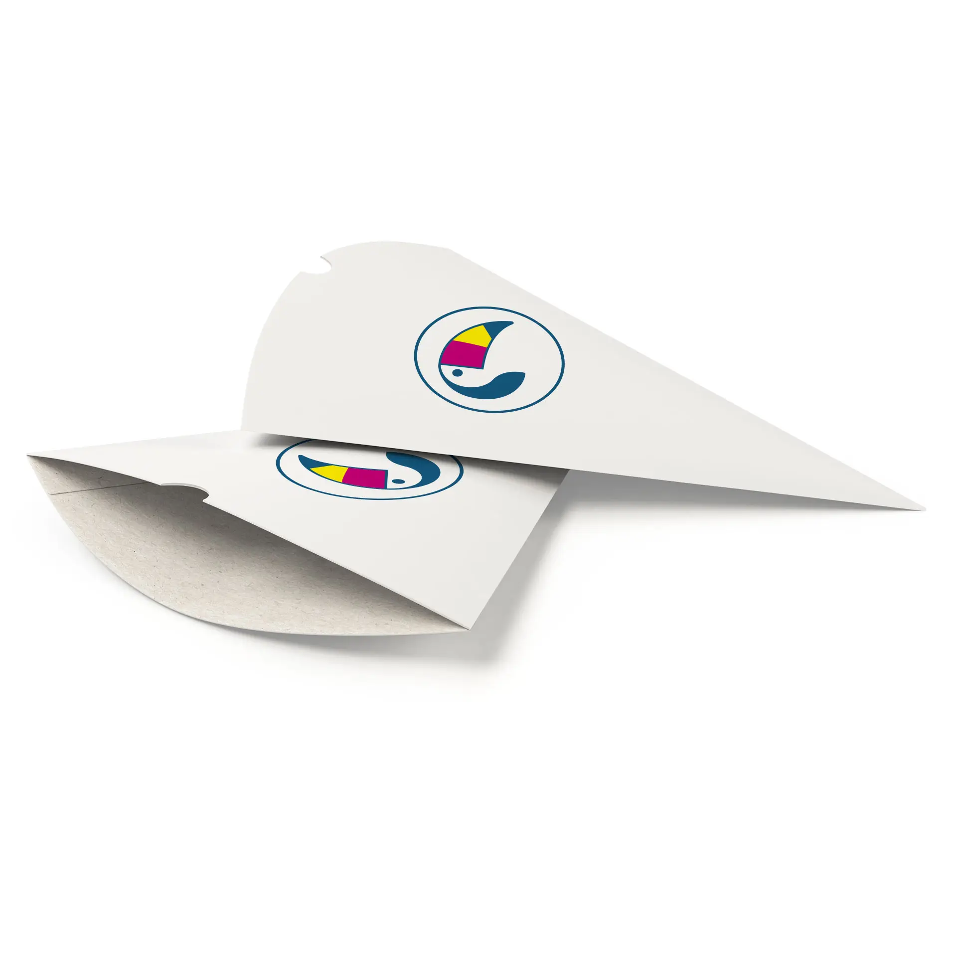 Bedruckte Pommestüte / Spitztüte 22 x 16,5 cm, weiss