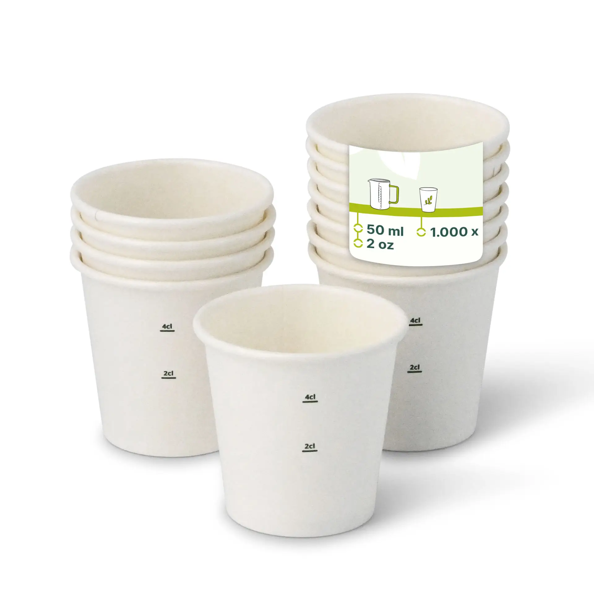 Pappbecher 50 ml / 2 oz, Ø 50 mm, weiss dhd00005-pappbecher-50-ml-2-oz-50-mm-weiss
