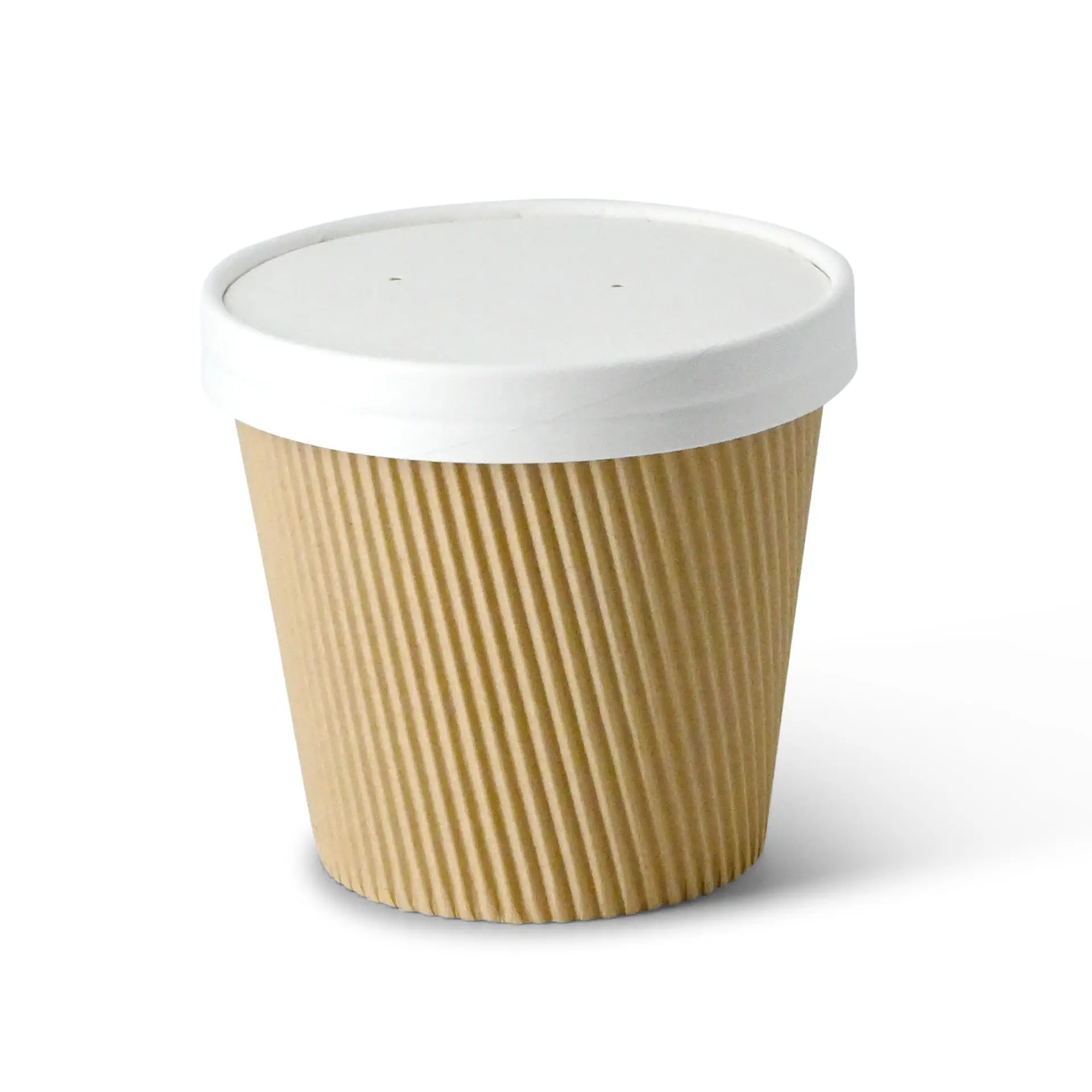 Pot à soupe en carton ondulé brun, 500 ml / 19 oz, Ø 116 mm Pot à soupe en carton ondulé brun, 500 ml / 19 oz, Ø 116 mm