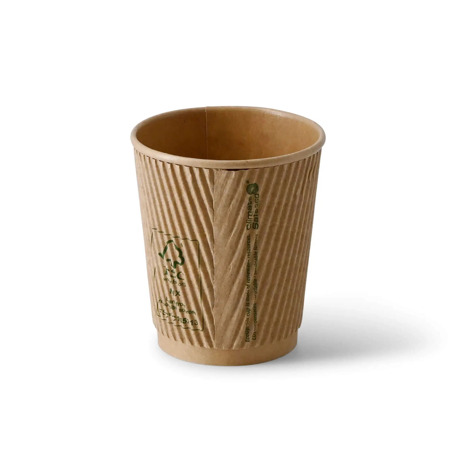Gobelet ondulé brun 20 cl / 8 oz, Ø 80 mm dhd04845-riffelbecher-kaffee-to-go-becher-200-ml-8-oz-80-mm-braun-2