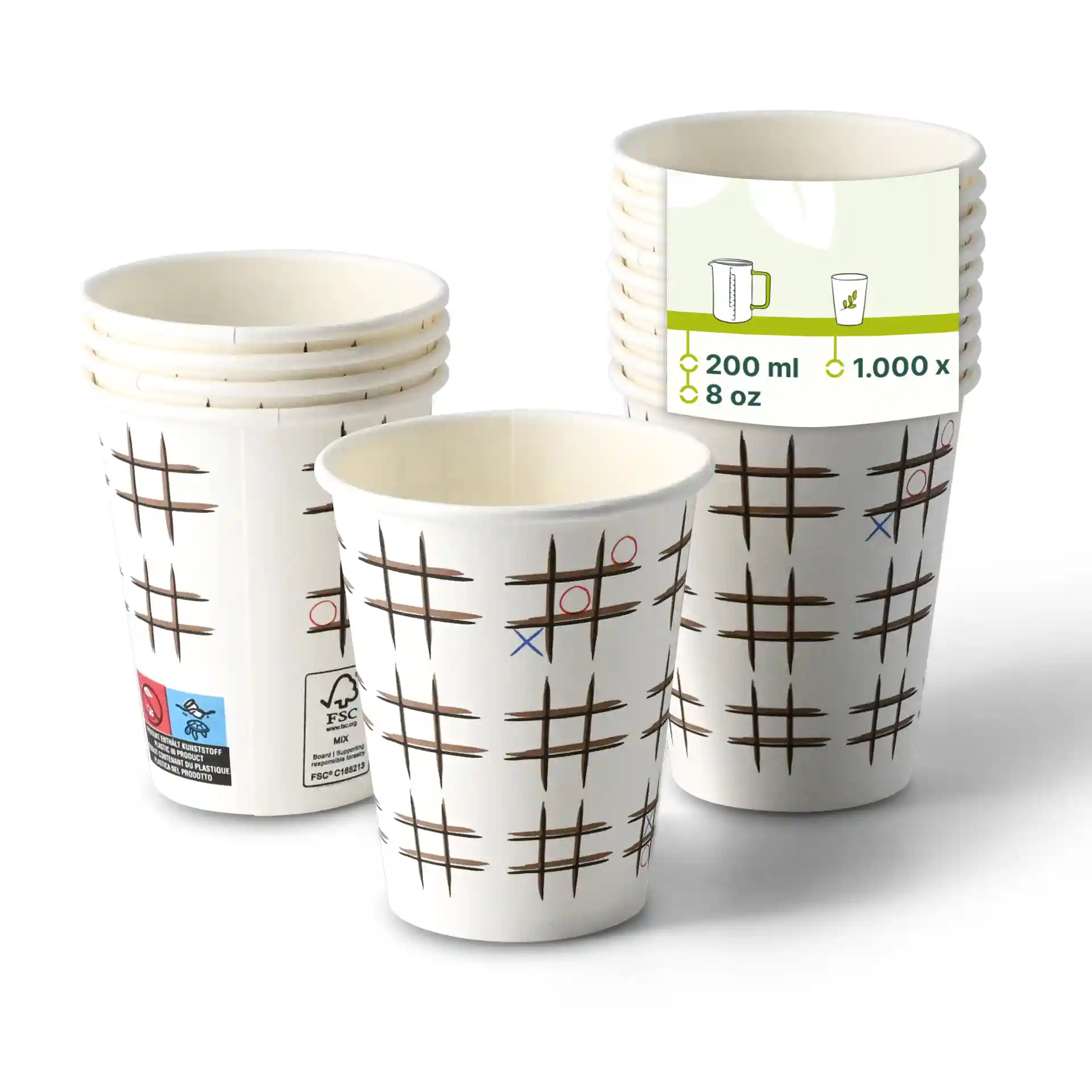 con10030-01-0-pappbecher-bedruckt-tic-tac-toe-beschichtet-200-ml-8-oz-80-mm-weiss