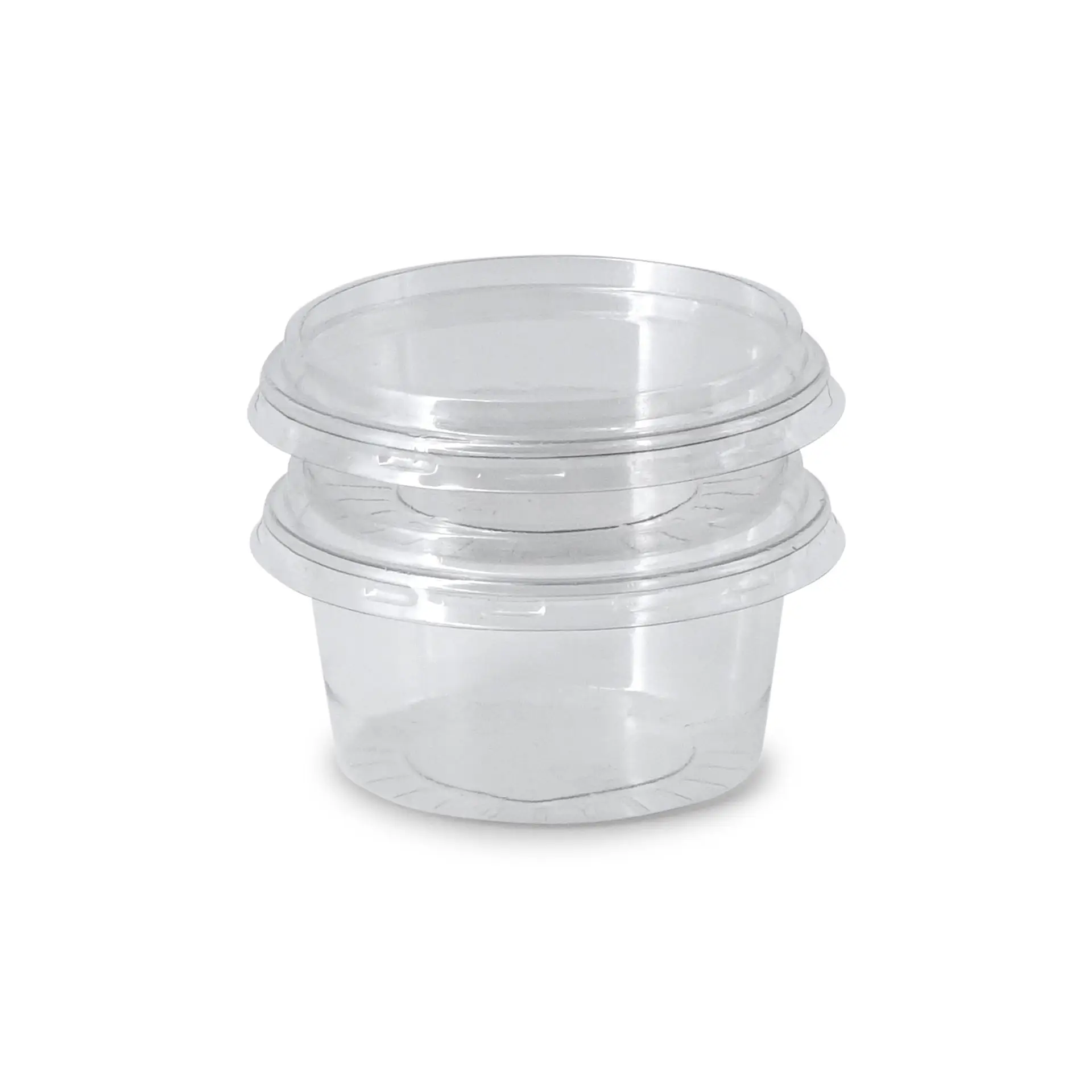 Pot à portions en rPET 50 ml, Ø 75 mm, transparent Pot à portions en rPET 50 ml, Ø 75 mm, transparent
