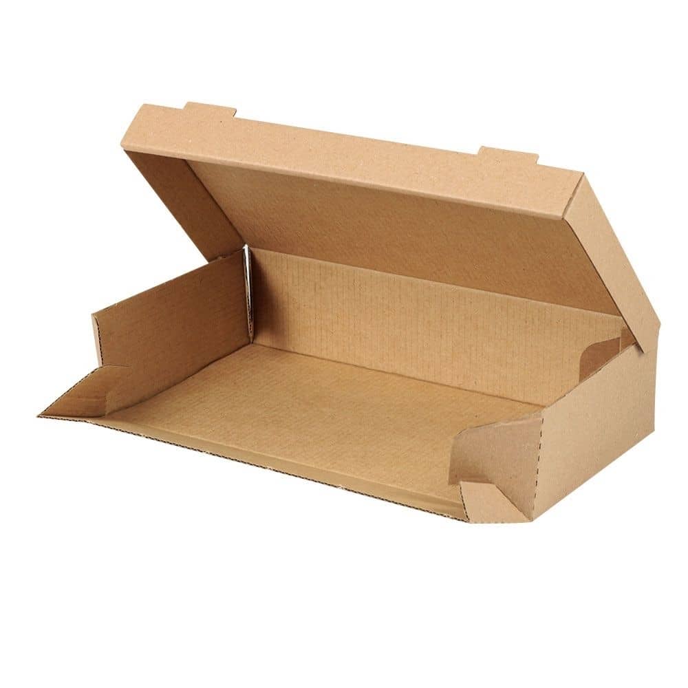 Take-away Fish & Chips-Boxen 24 x 12 x 5,5 cm, Kraftkarton, braun, faltbar