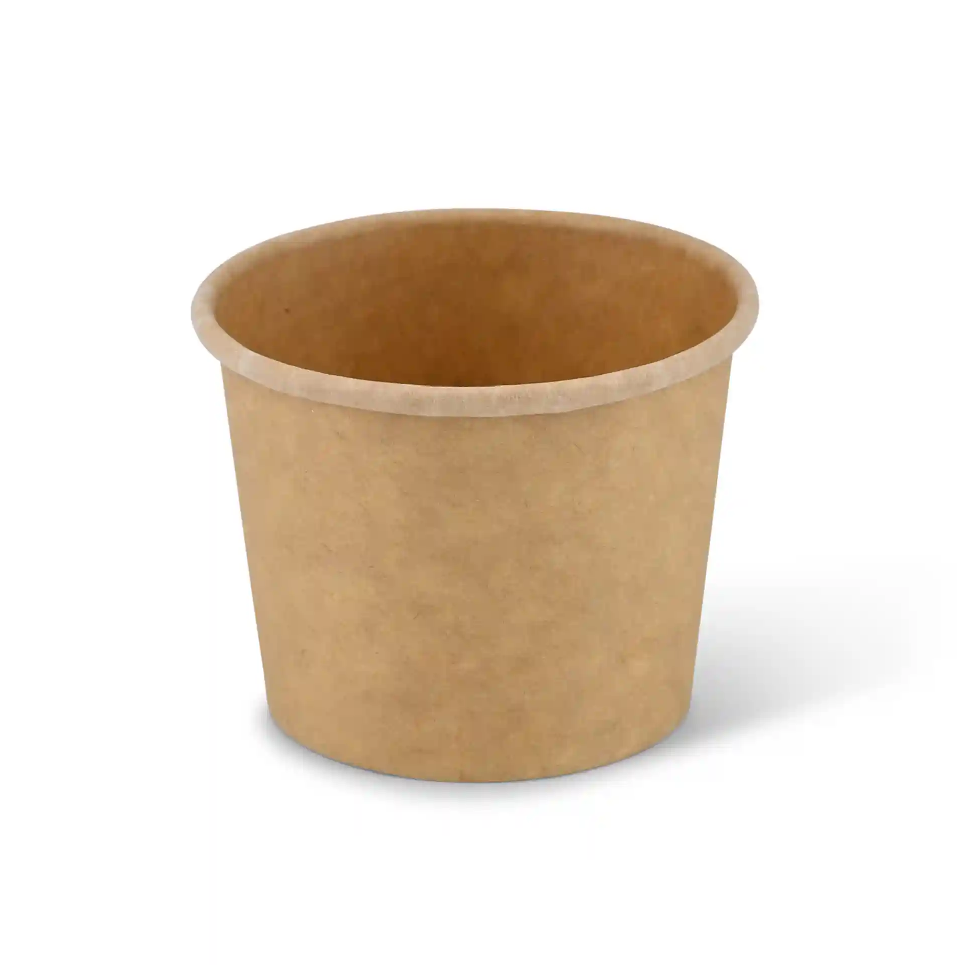 Cup in carta marrone con un'altezza di 47 mm e un diametro superiore di 62 mm.