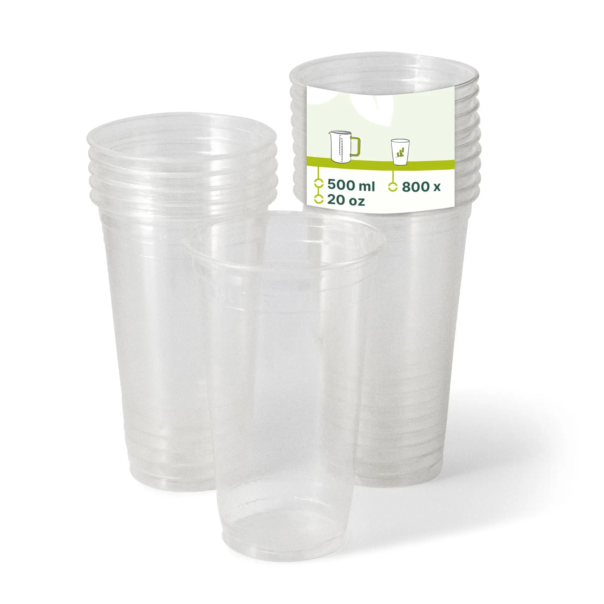 PLA-Klarbecher 500 ml / 20 oz, Ø 95 mm PLA-Klarbecher 500 ml / 20 oz, Ø 95 mm
