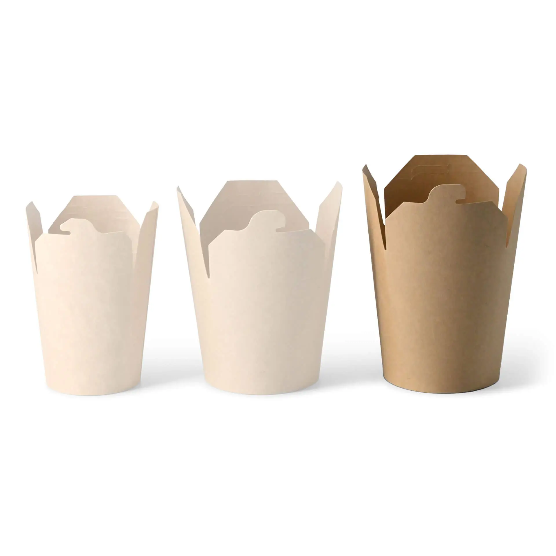 Nudelboxen / Asiaboxen aus Karton (beschichtet) 800 ml, braun