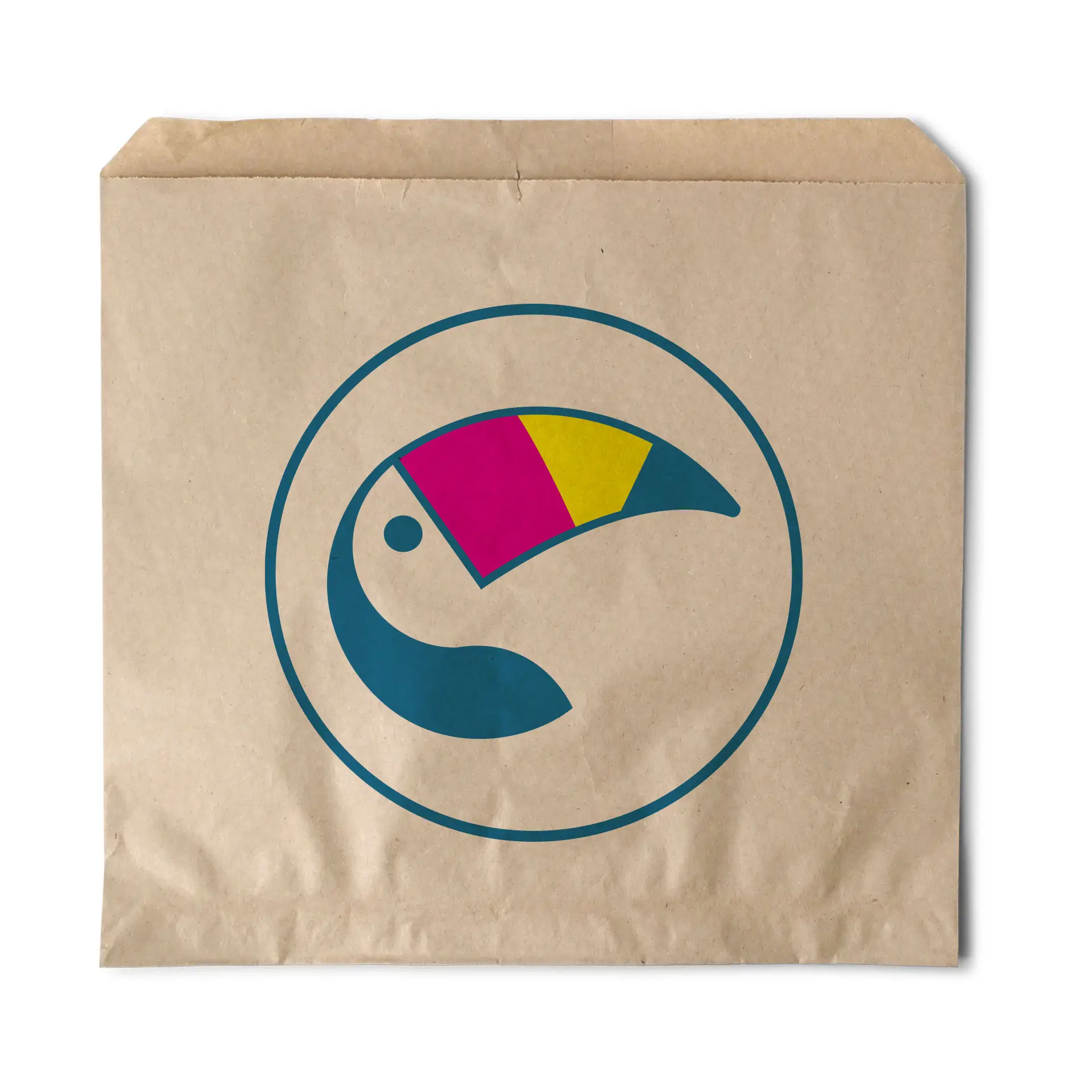 Personnalisation de sachets plats, marron, 24,5 × 25 cm