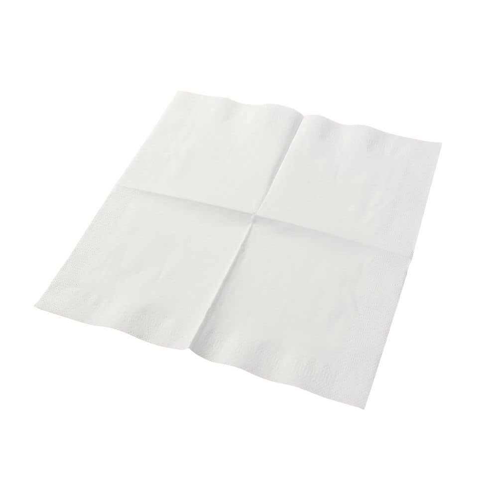 Papier-Cocktail-Serviette 24 x 24 cm, 2-lagig, ¼ Falz, weiß
