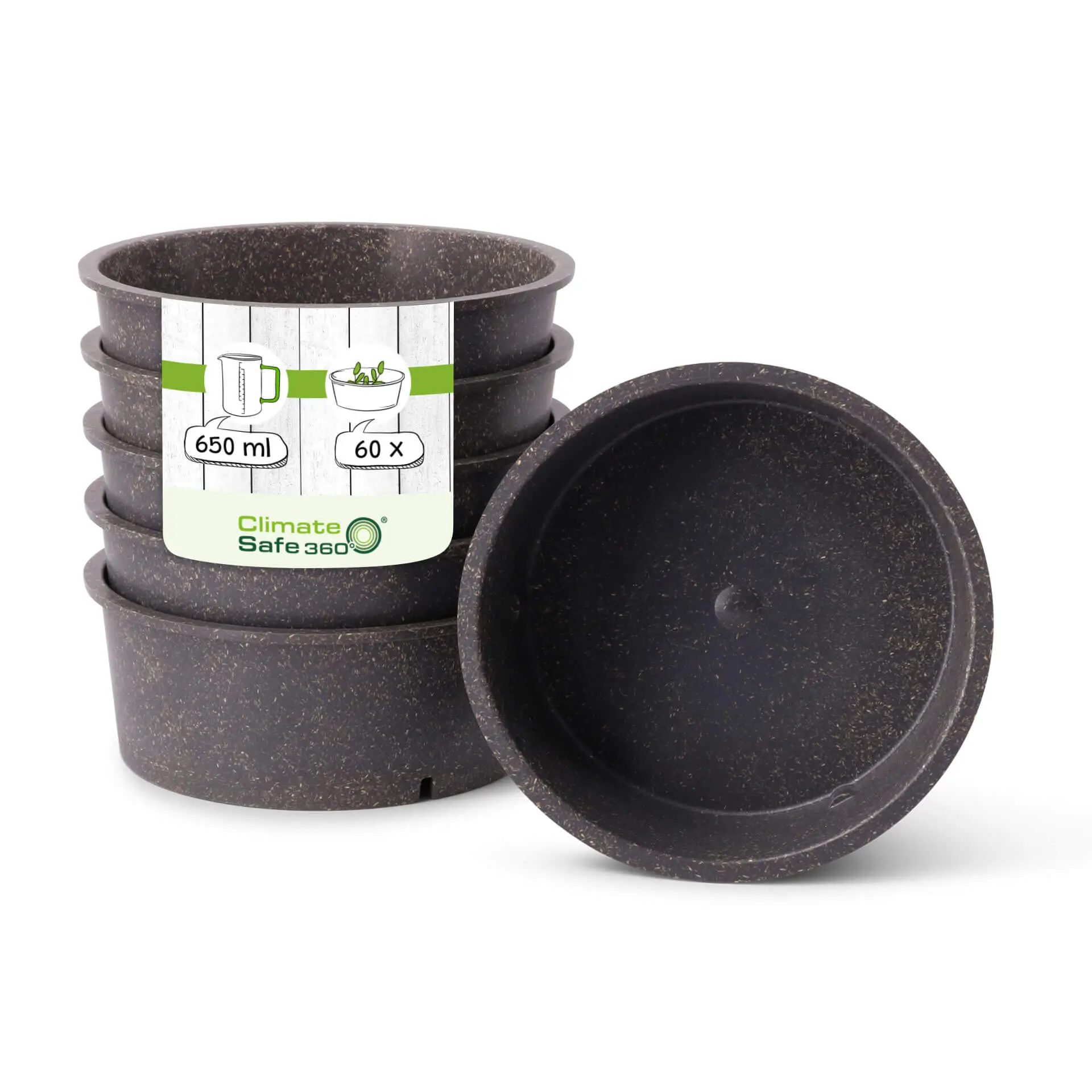 Bol réutilisable « merways Bowl » poivre / gris 650 ml, Ø 150 mm dfc00828-mehrweg-schalen-merways-bowl-650-ml-150-mm-pfeffer-grau