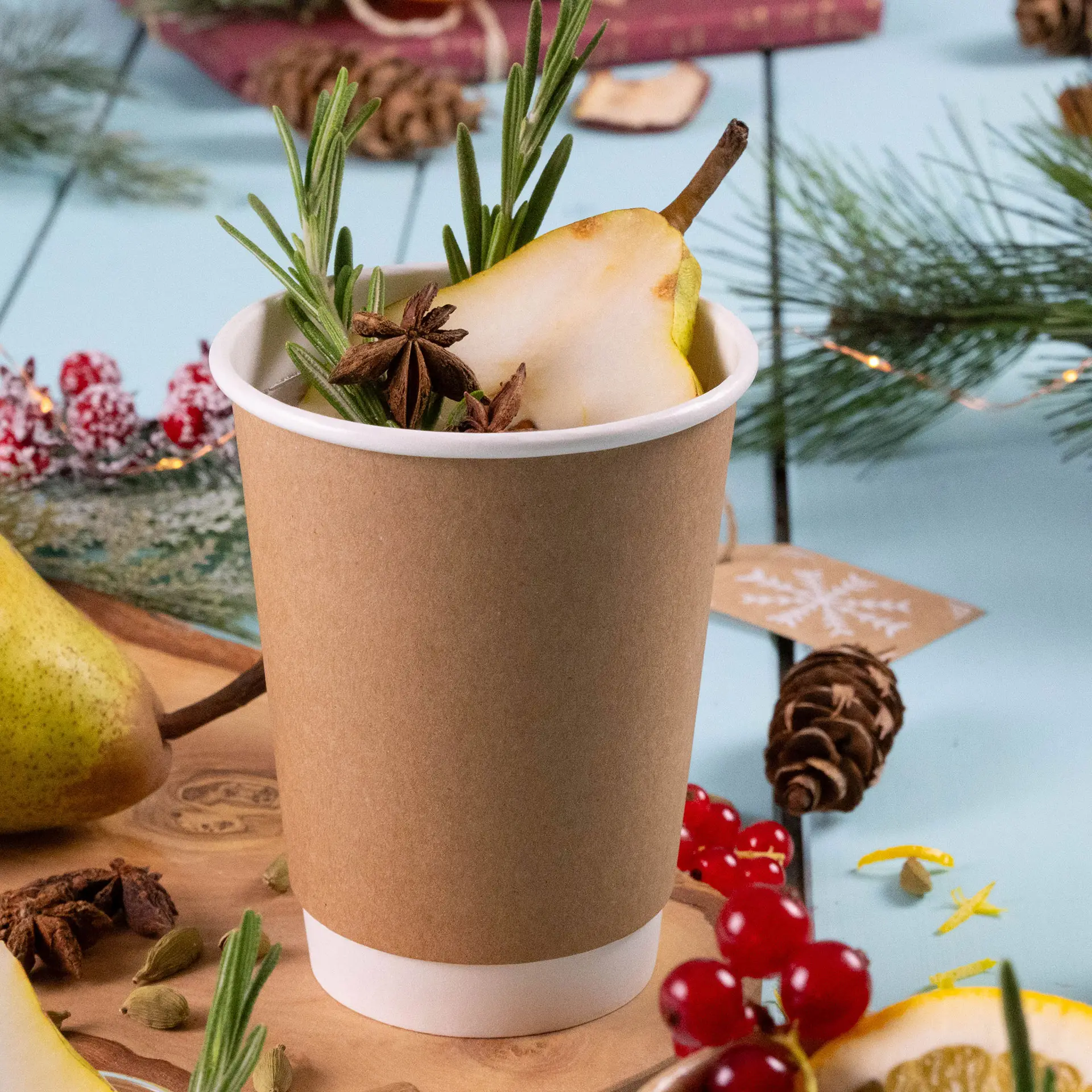 Gobelet en carton double paroi, 30 cl / 12 oz, Ø 90 mm, brun dhd048821-coffee-to-go-becher-aus-pappe-doppelwandig-300-ml-12-oz-90-mm-braun-5