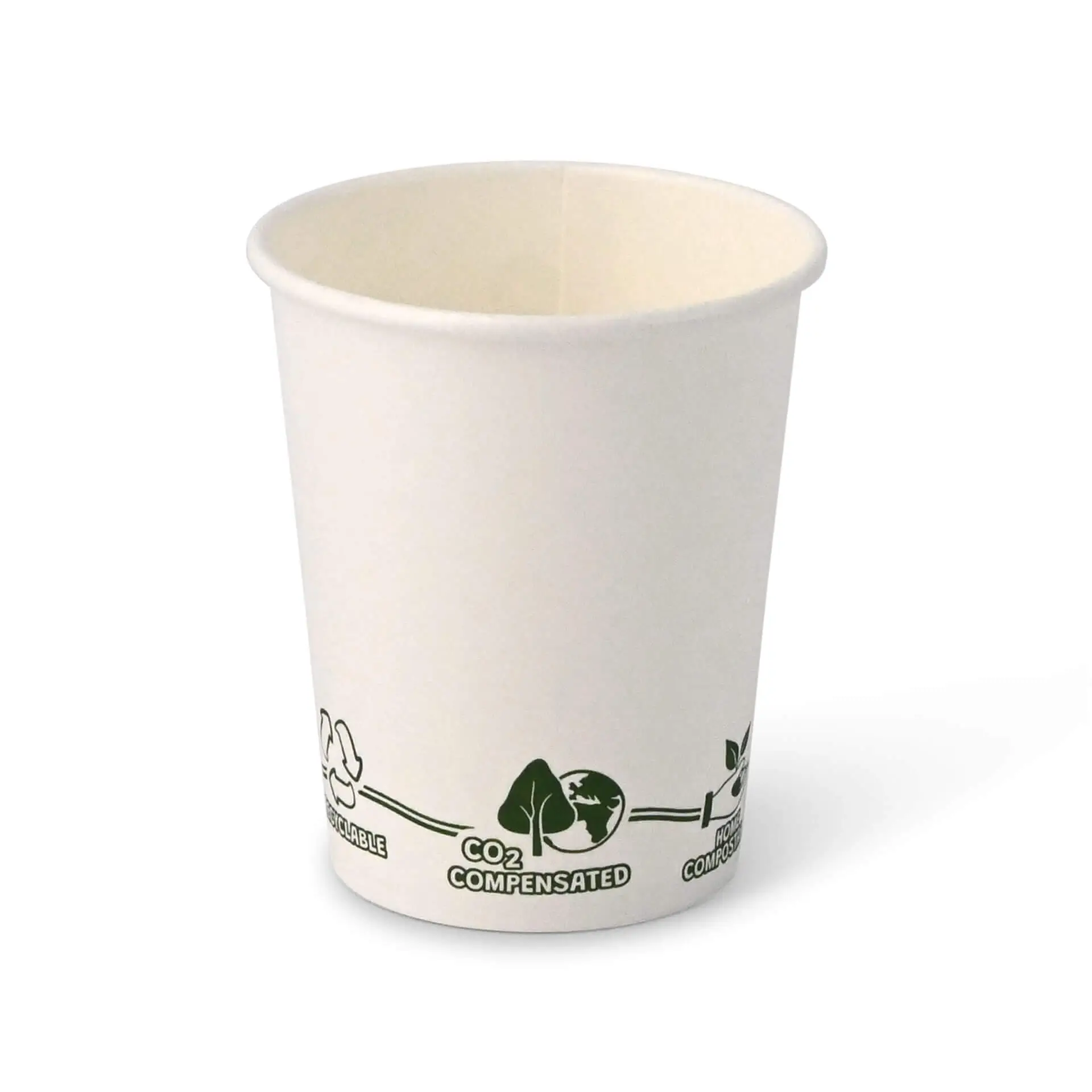 Gobelet en carton blanc, logos EcoUp©, 20 cl / 8 oz, Ø 80 mm dhd04528-pappbecher-200-ml-8-oz-80-mm-ecoup-icons-1