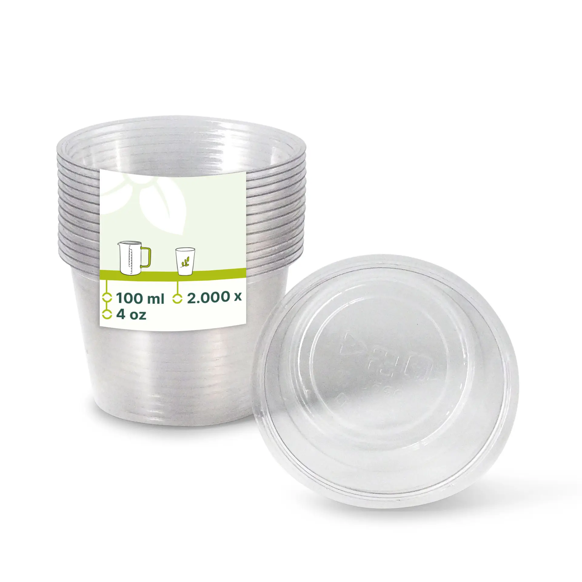Pot à portions en PLA 100 ml, Ø 70 mm
