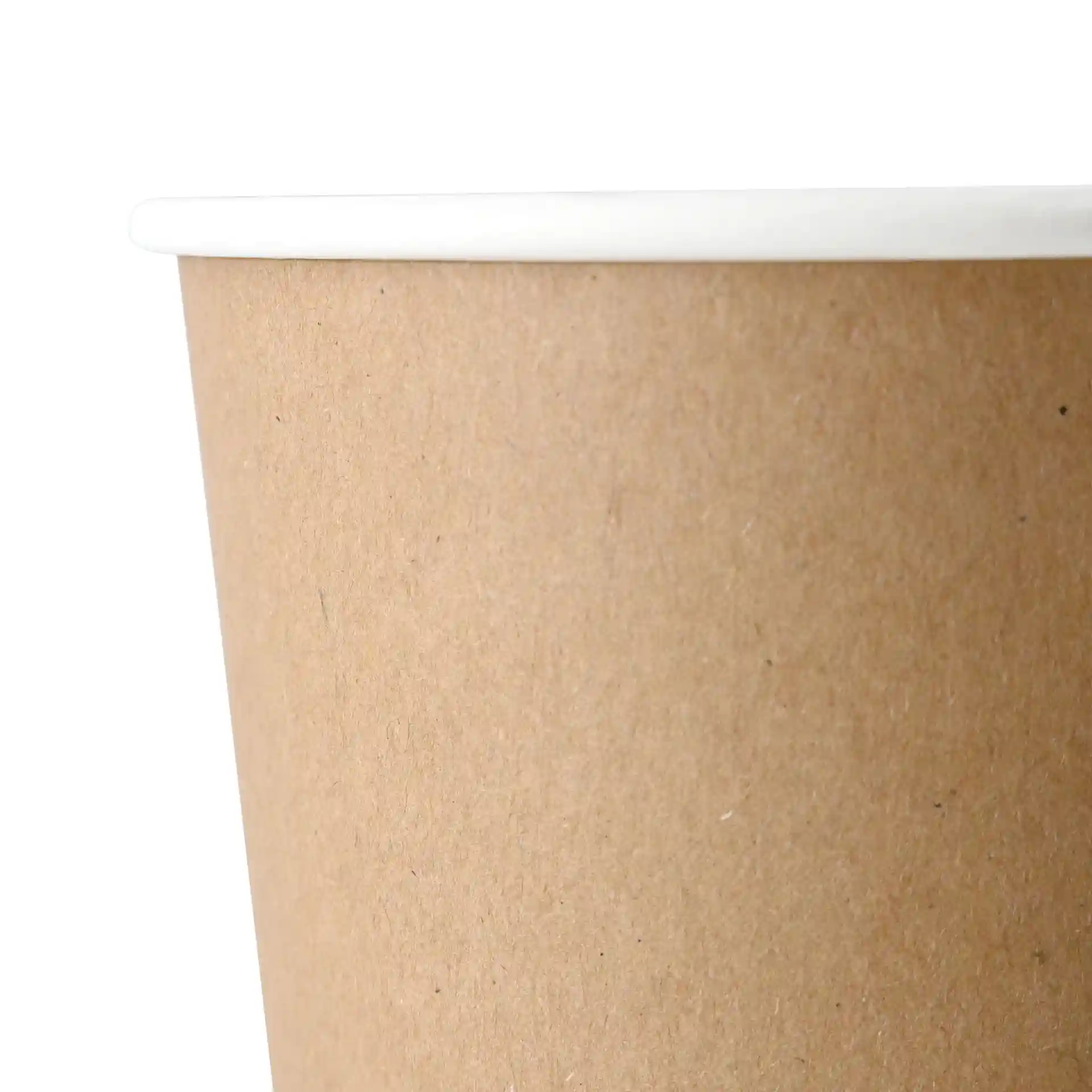 Gobelet café à emporter 300 ml / 12 oz, Ø 90 mm, double paroi, brun / intérieur blanc, revêtement PLA