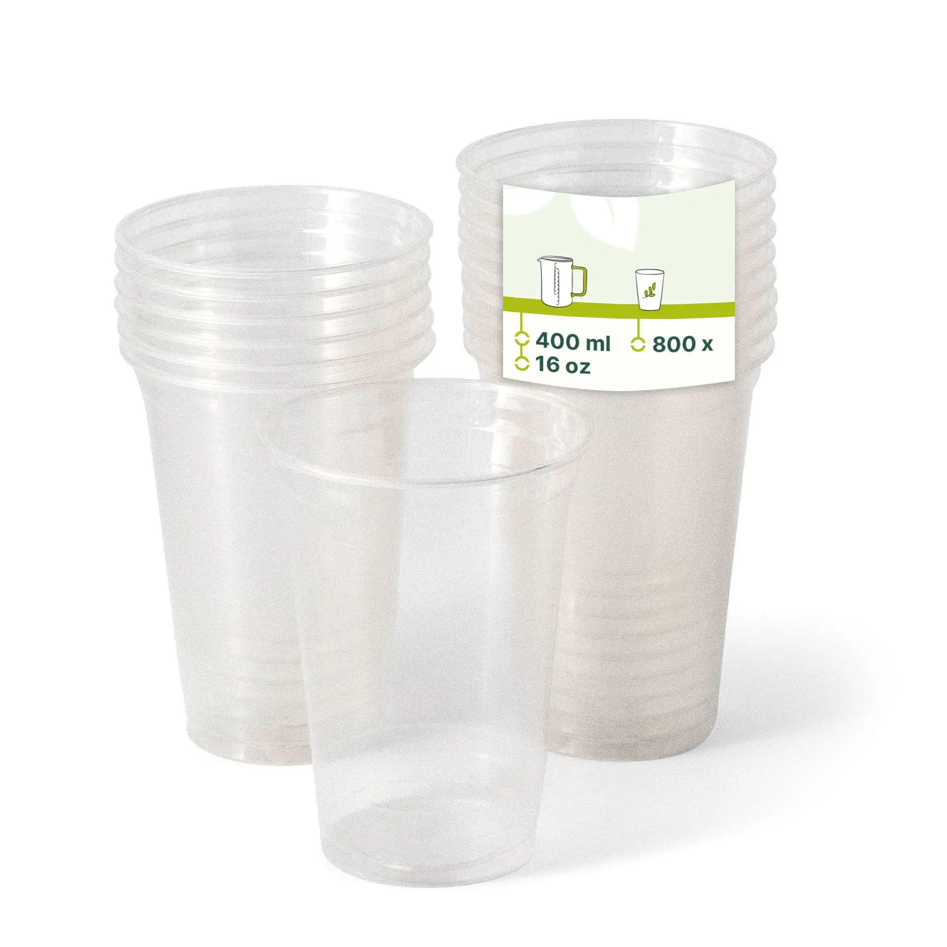 PLA-Klarbecher 400 ml / 16 oz, Ø 95 mm PLA-Klarbecher 400 ml / 16 oz, Ø 95 mm