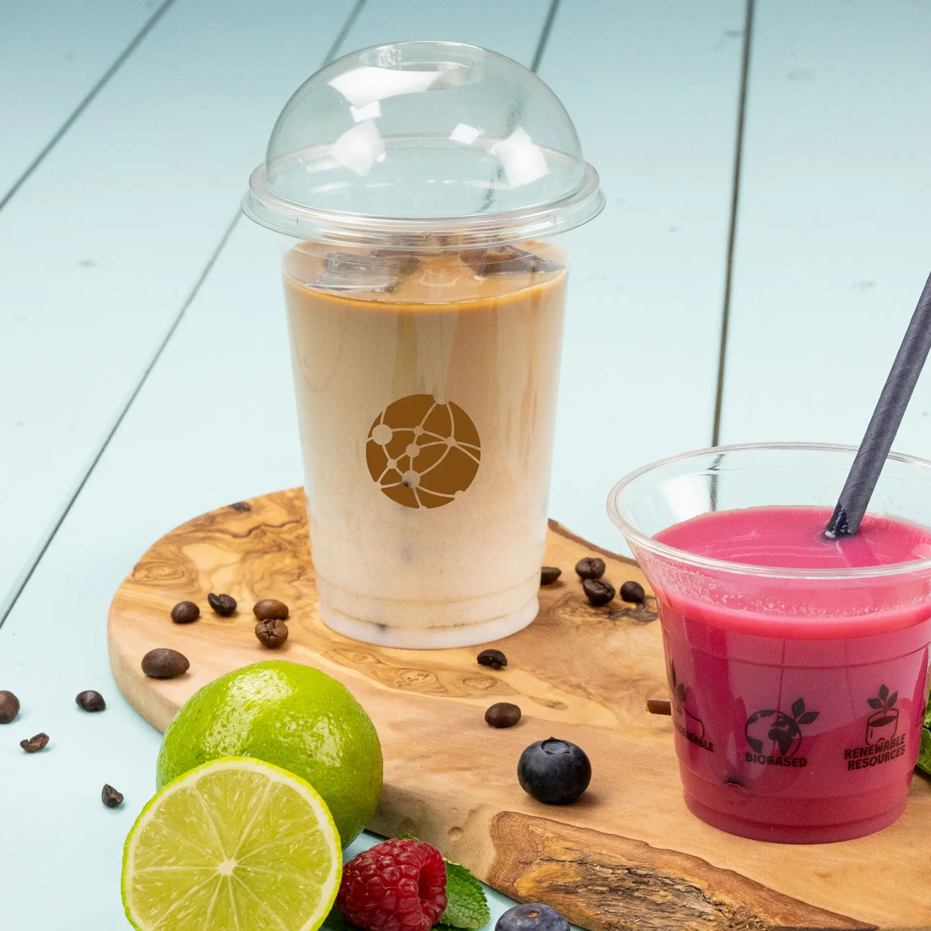 Plastikbecher bedrucken 500 ml / 20 oz, transparent, PLA