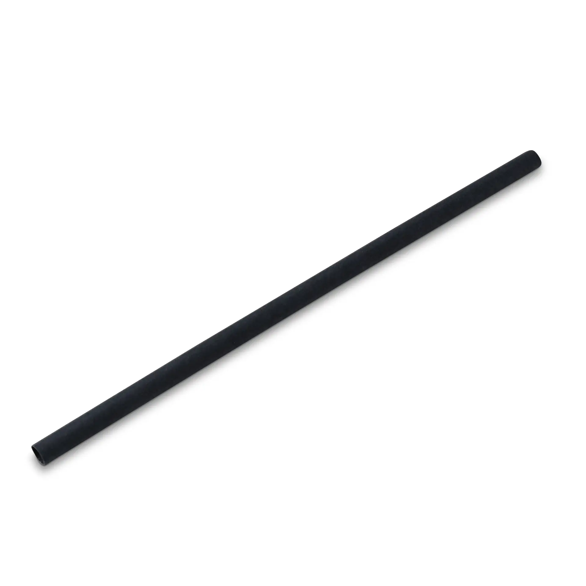 Jumbo Trinkhalm 23 cm, Ø 0,8 cm, schwarz, vertikal gerollt