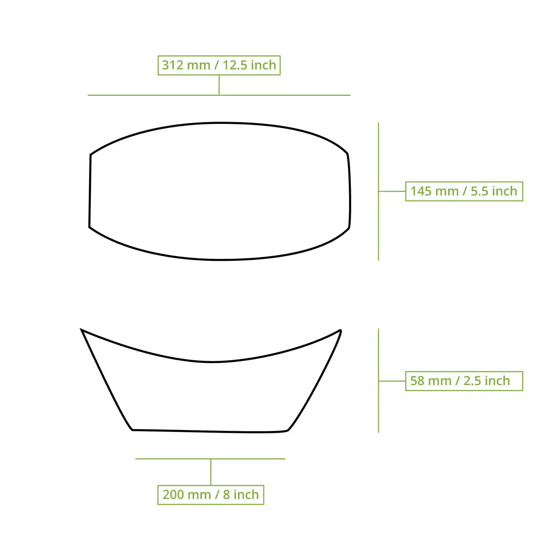 Bateau en feuille de palmier "Palmware®" 30 cm